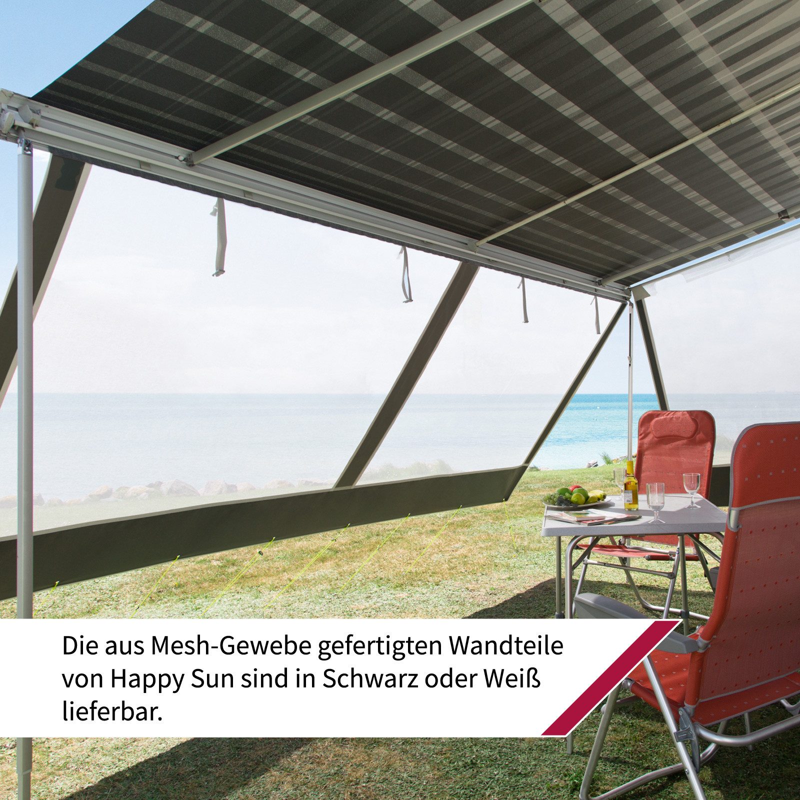 dwt Markisenvorzelt Happy Sun Markisenwandteile/ Vorderwand, (1 tlg)