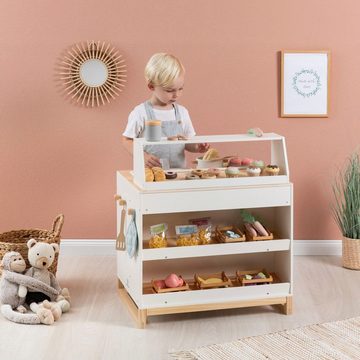 MUSTERKIND® Spielküche Prunus, weiß/natur Holz, FSC®-Holz aus gewissenhaft bewirtschafteten Wäldern