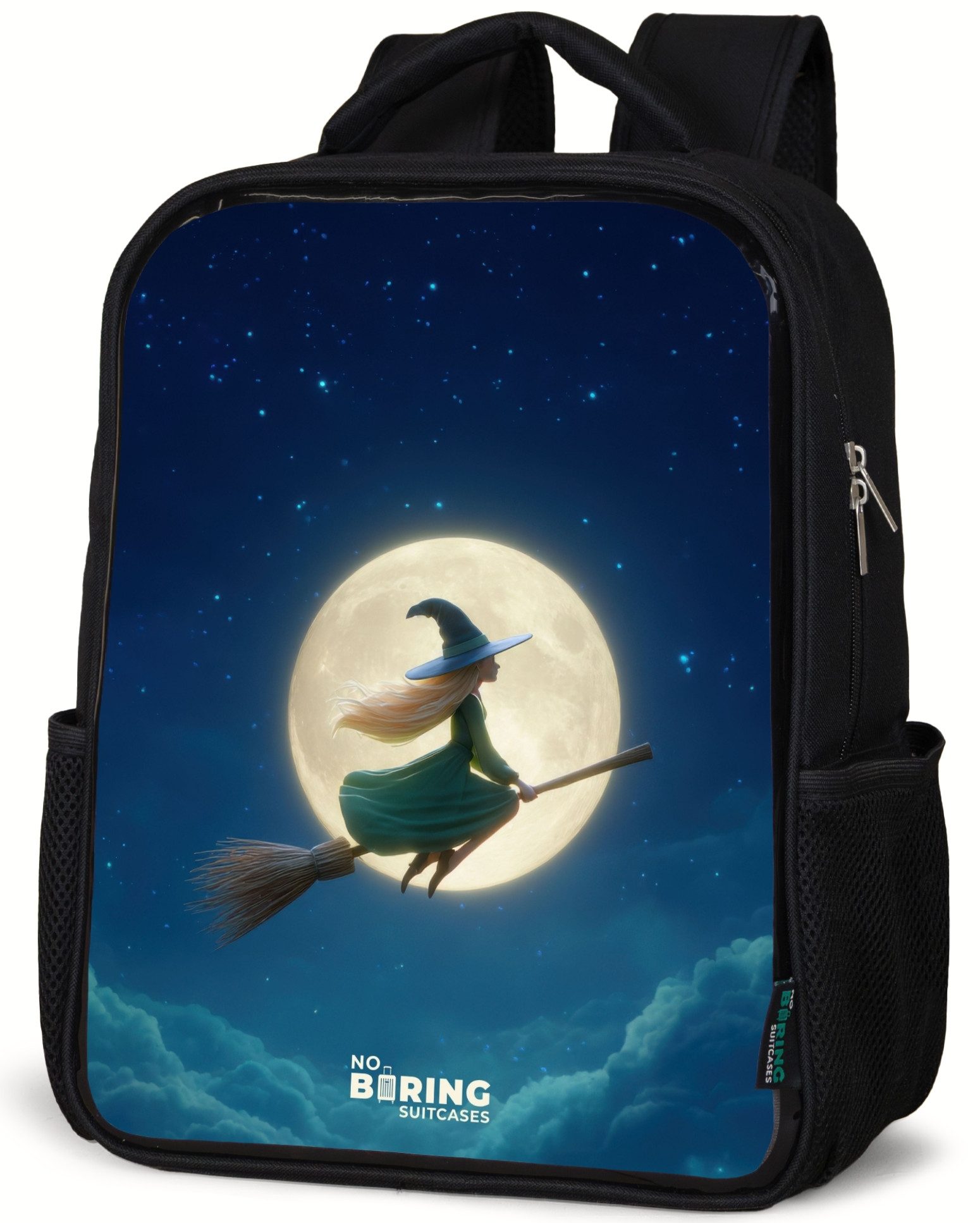 Rucksack Hexe im Mondscheinflug