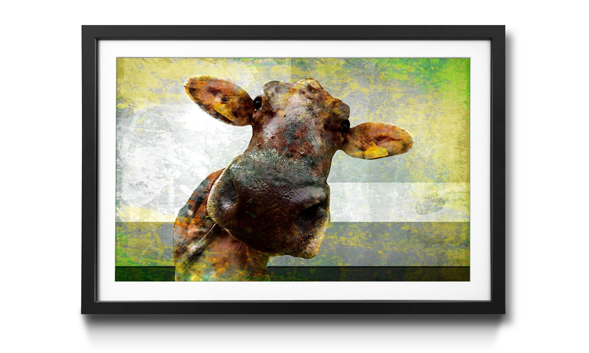 Kunstdruck Größen WandbilderXXL Nose, Cow Kuh, 4 erhältlich in Wandbild,