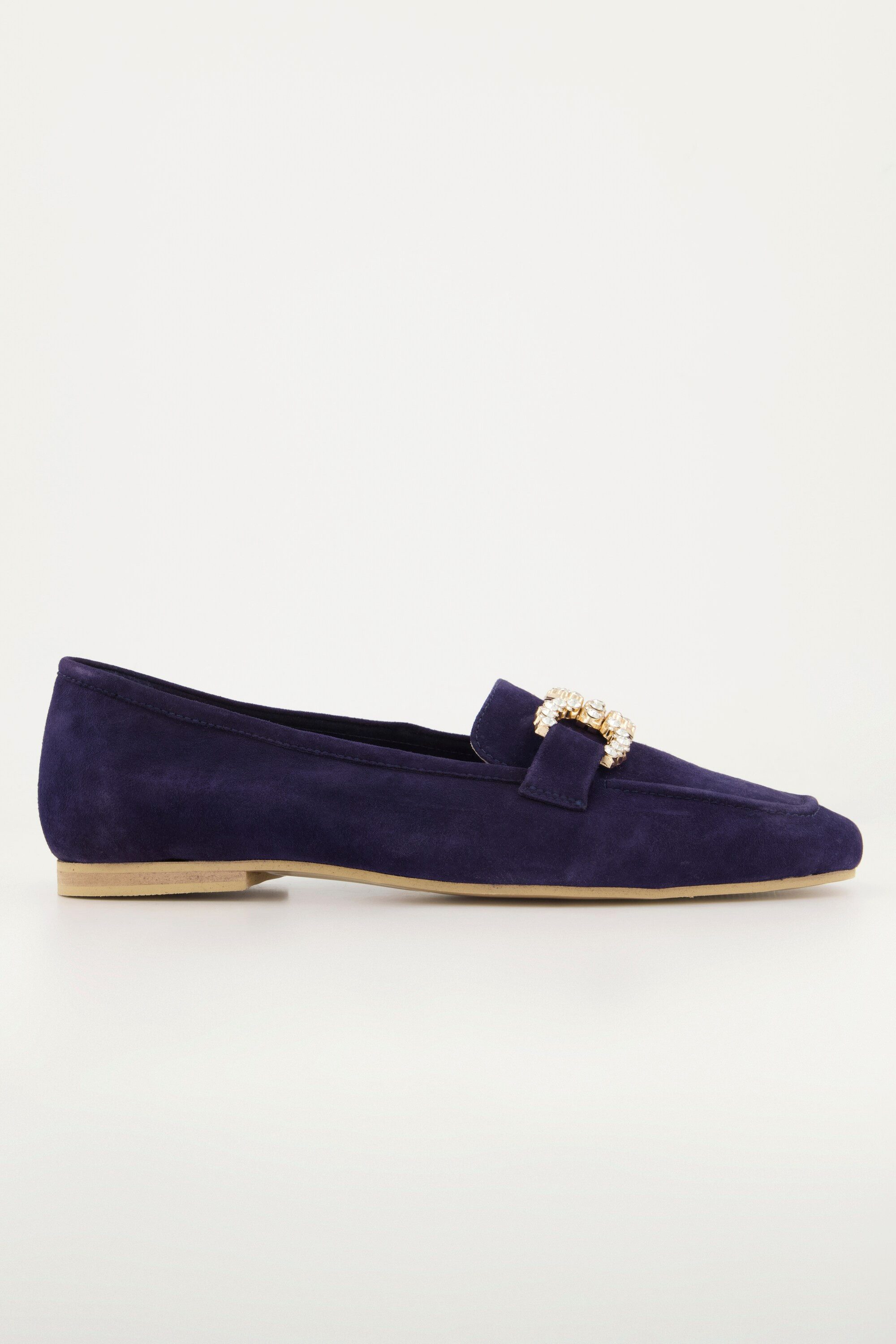 Ulla Popken Leder-Ballerinas Veloursleder Wechselfußbett Mokassin günstig online kaufen