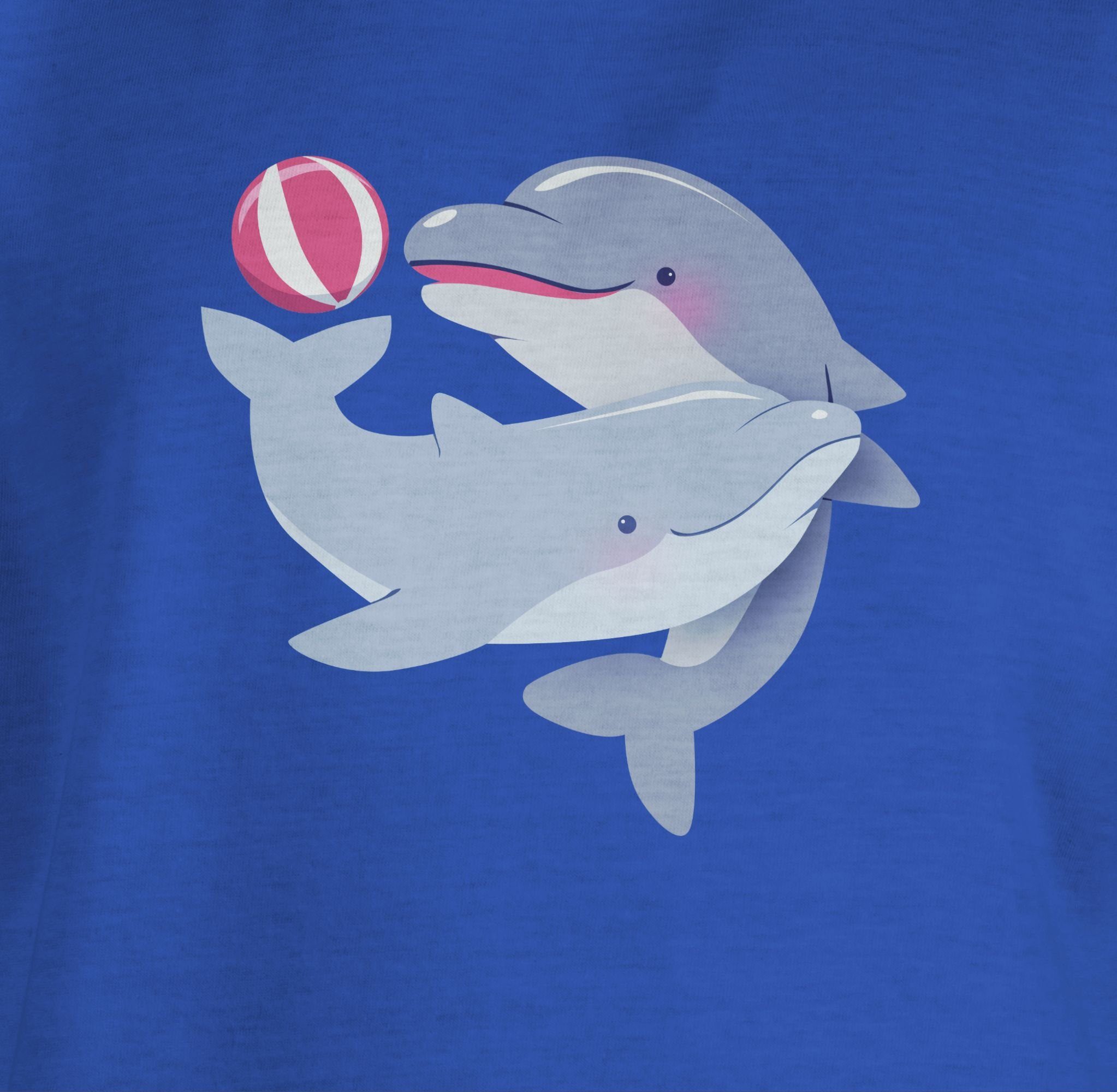 Shirtracer Delfine 1 T-Shirt Royalblau Print Tiermotiv Animal