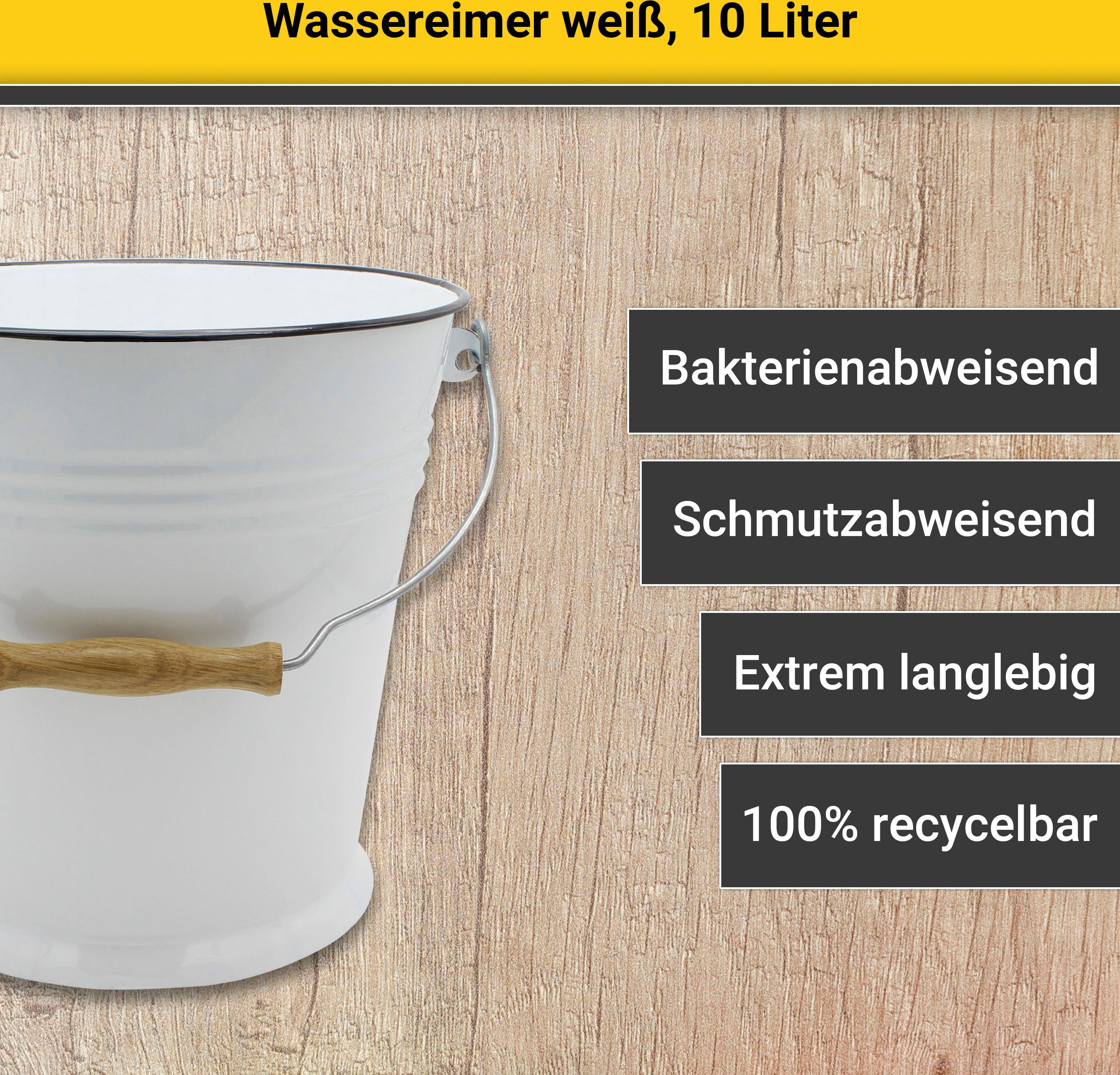 Krüger Putzeimer, Liter 10 Emaille, (1-tlg)