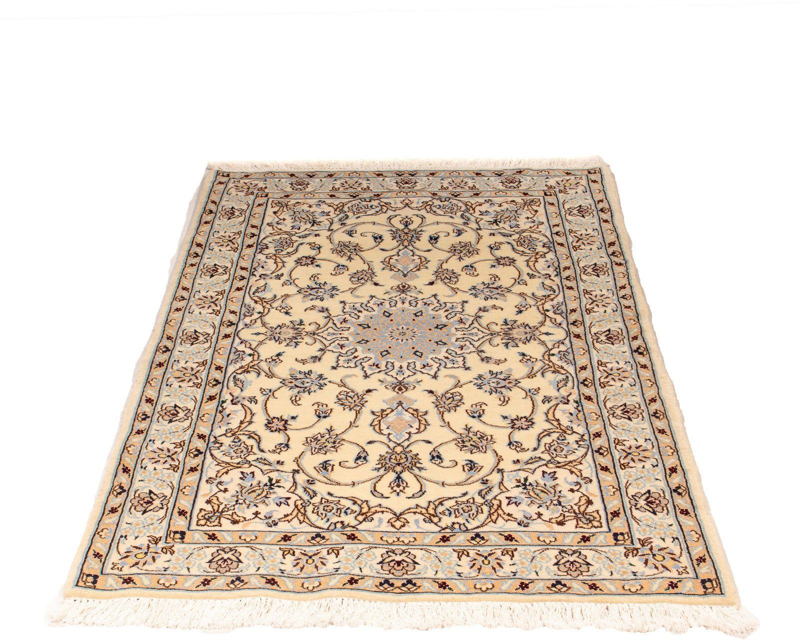 Orientteppich Perser - Nain - Royal - 149 x 92 cm - beige, morgenland, rechteckig, Höhe: 10 mm, Wohnzimmer, Handgeknüpft, Einzelstück mit Zertifikat