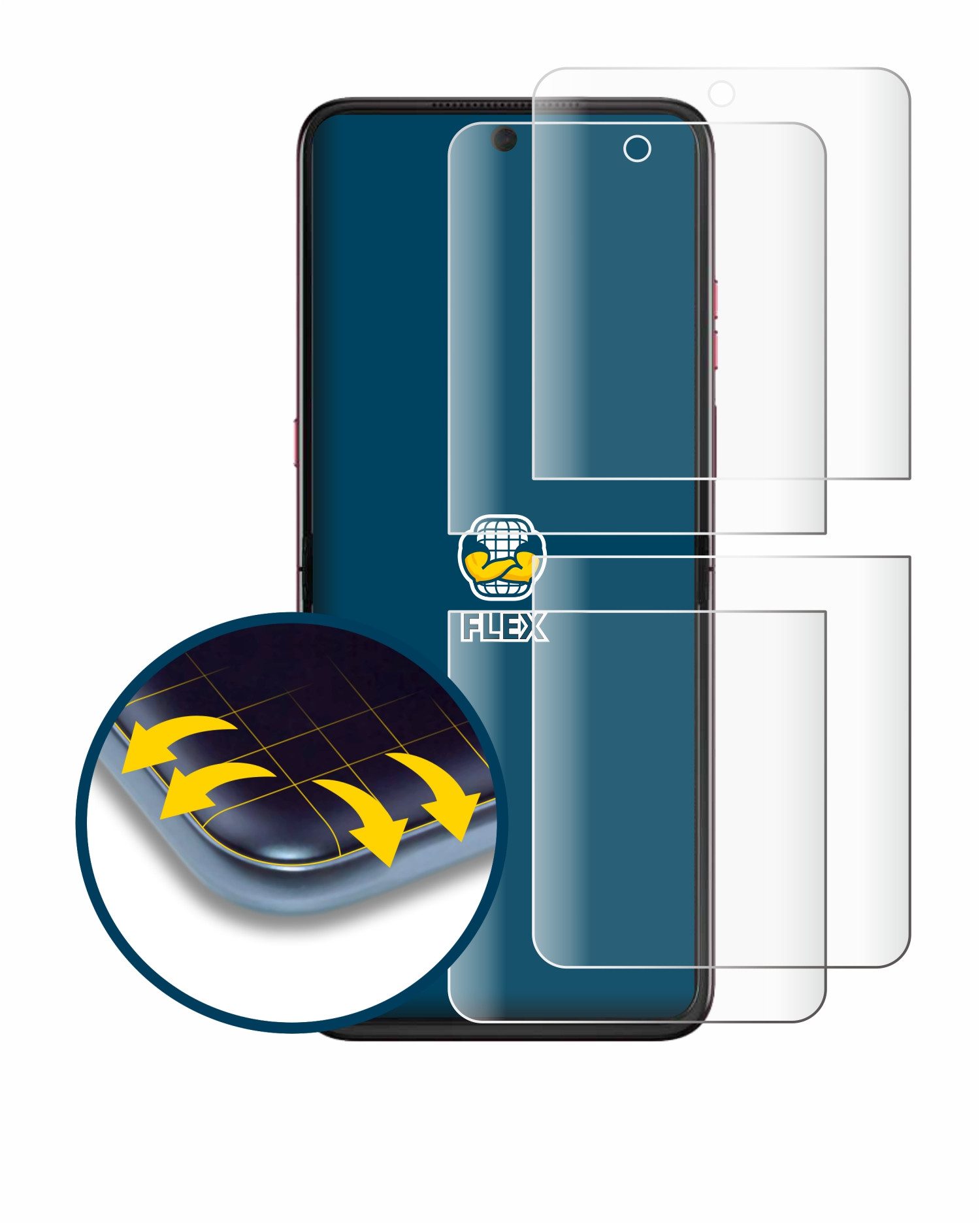 BROTECT Displayschutzfolie Fullscreen Schutzfolie für Motorola Razr 60 Ultra, 2 Stück, Displayschutz Folie Fullcover Klar Transparent