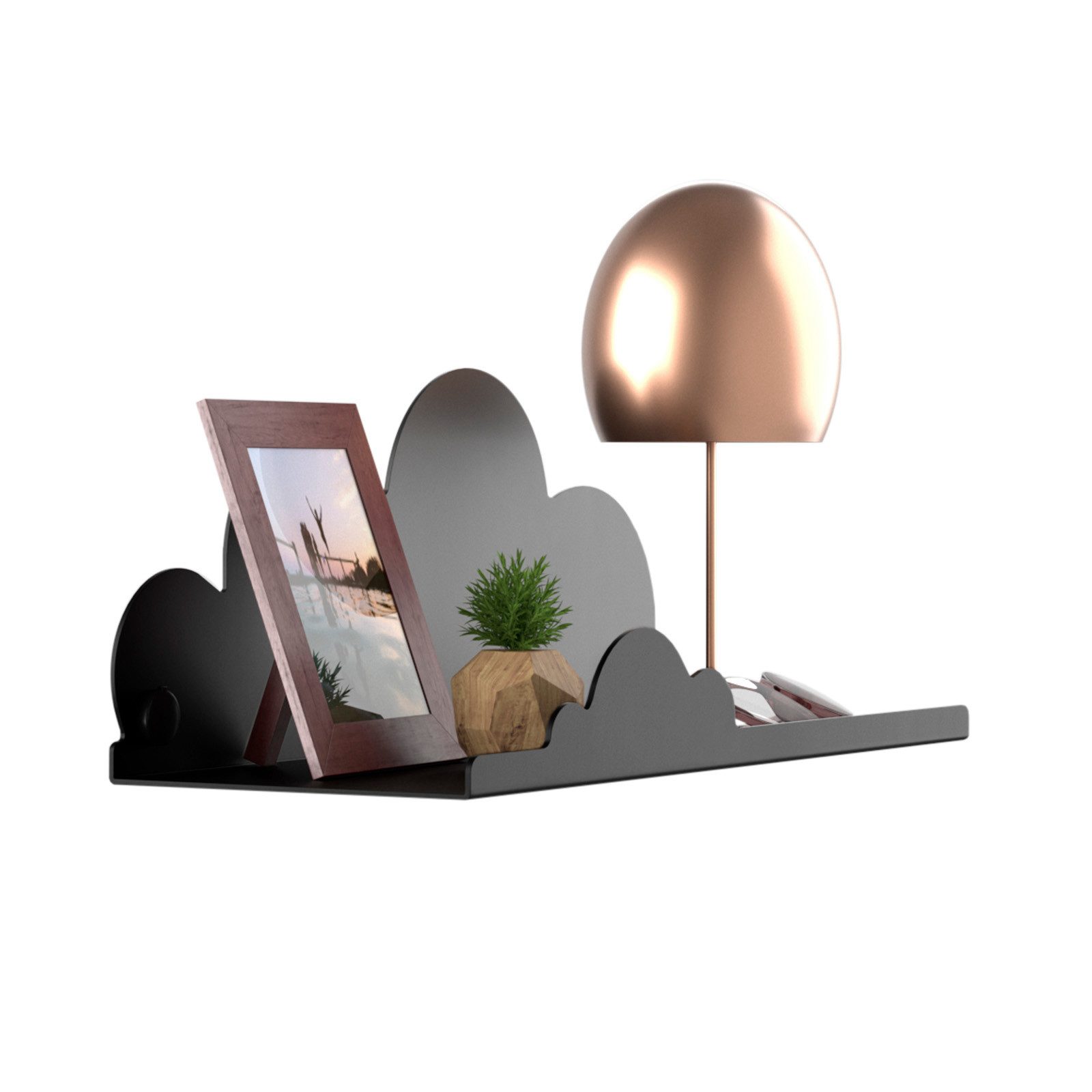SO-TECH® Wandregal Schweberegal HOVER-XI 25 x 10 x 10 cm inkl. Befestigungsset, 1-tlg., Wandmontage, für Bad Küche oder Wohnzimmer, Schwarz – Bild 3 von 5