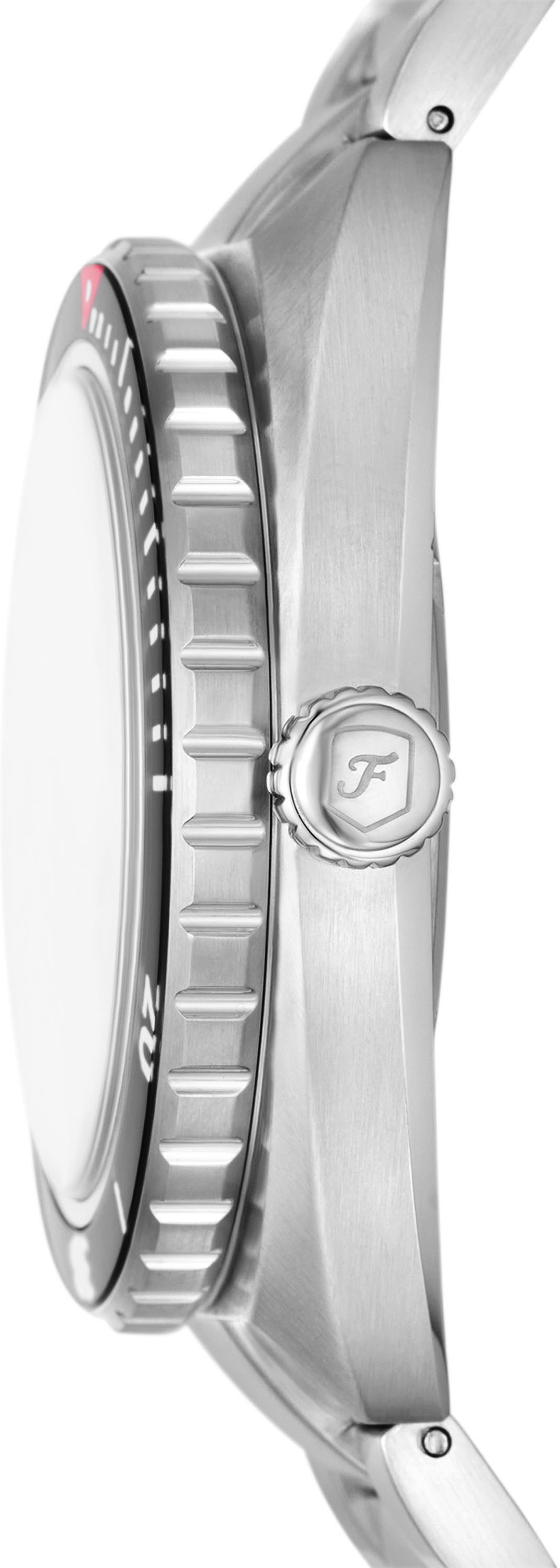 Fossil Quarzuhr BREAKER FS6063, Armbanduhr, Herrenuhr, Damenuhr, Datum, Edelstahlarmband