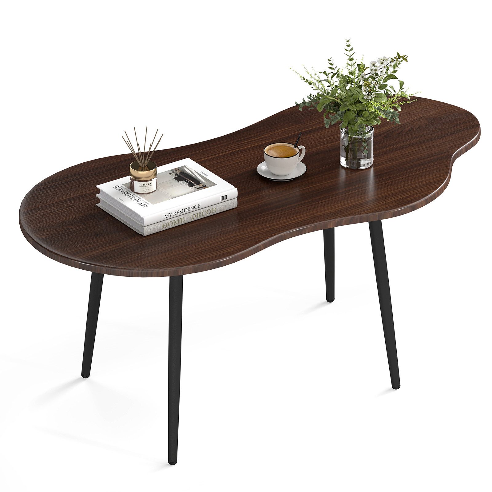 COSTWAY Couchtisch, Wohnzimmertisch holz, kaffeetisch klein