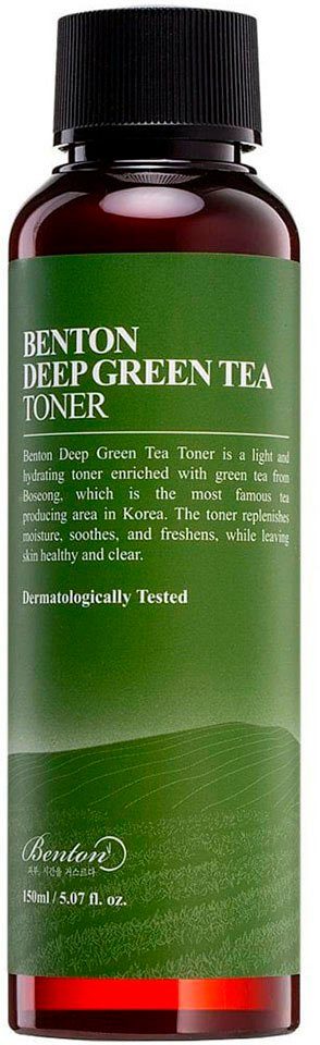 Benton Toner DEEP GREEN TEA TONER, spendet Feuchtigkeit, vitalisiert und nährt raue und müde Haut