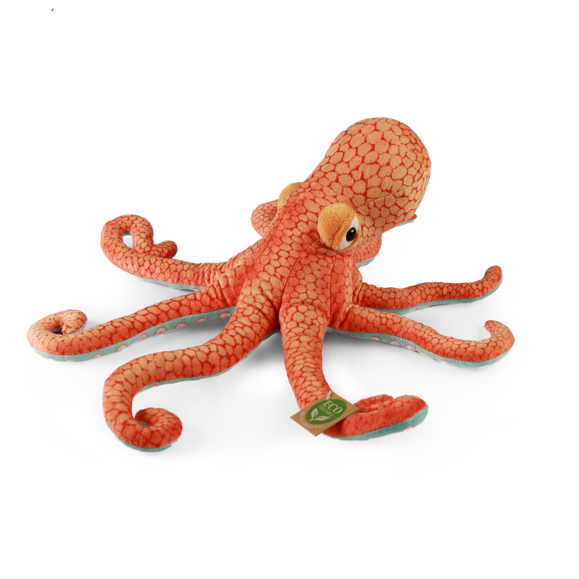 Teddys Rothenburg Kuscheltier Kuscheltier Oktopus 36 cm orange liegend Plüschoktopus