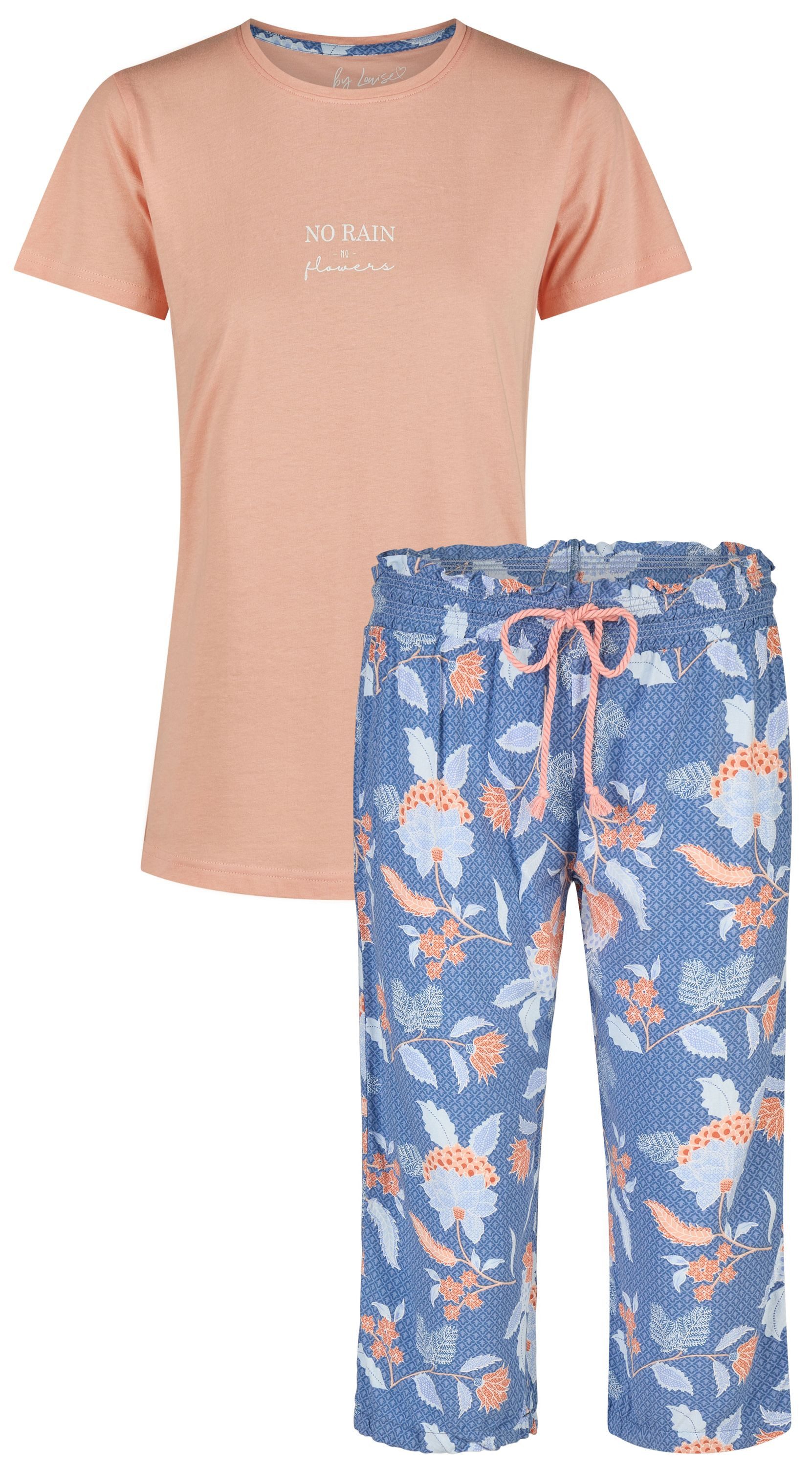 By Louise Schlafanzug Sleep Chic (Set, 2 tlg., 2-teilig) Damen Pyjama Capri günstig online kaufen