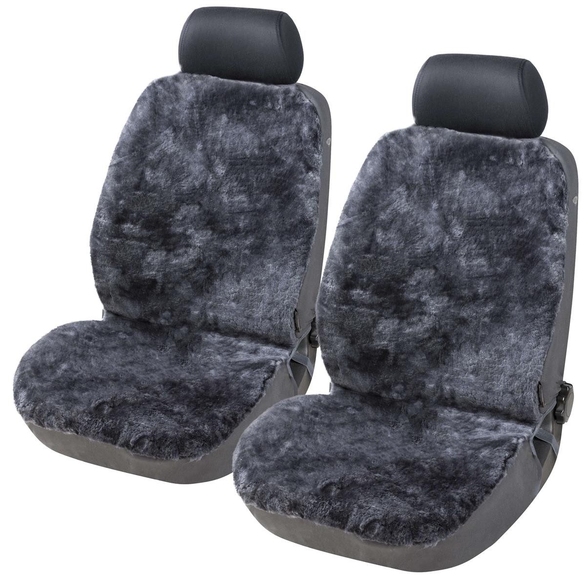 Torrex Autositzbezug aus Lammfell - 2er Set Autositz Sitzbezüge mit ABE aus 100% Echtfell, 2-tlg., universelle Passform, Seitenairbag kompatibel, wärmeregulierendes Fell
