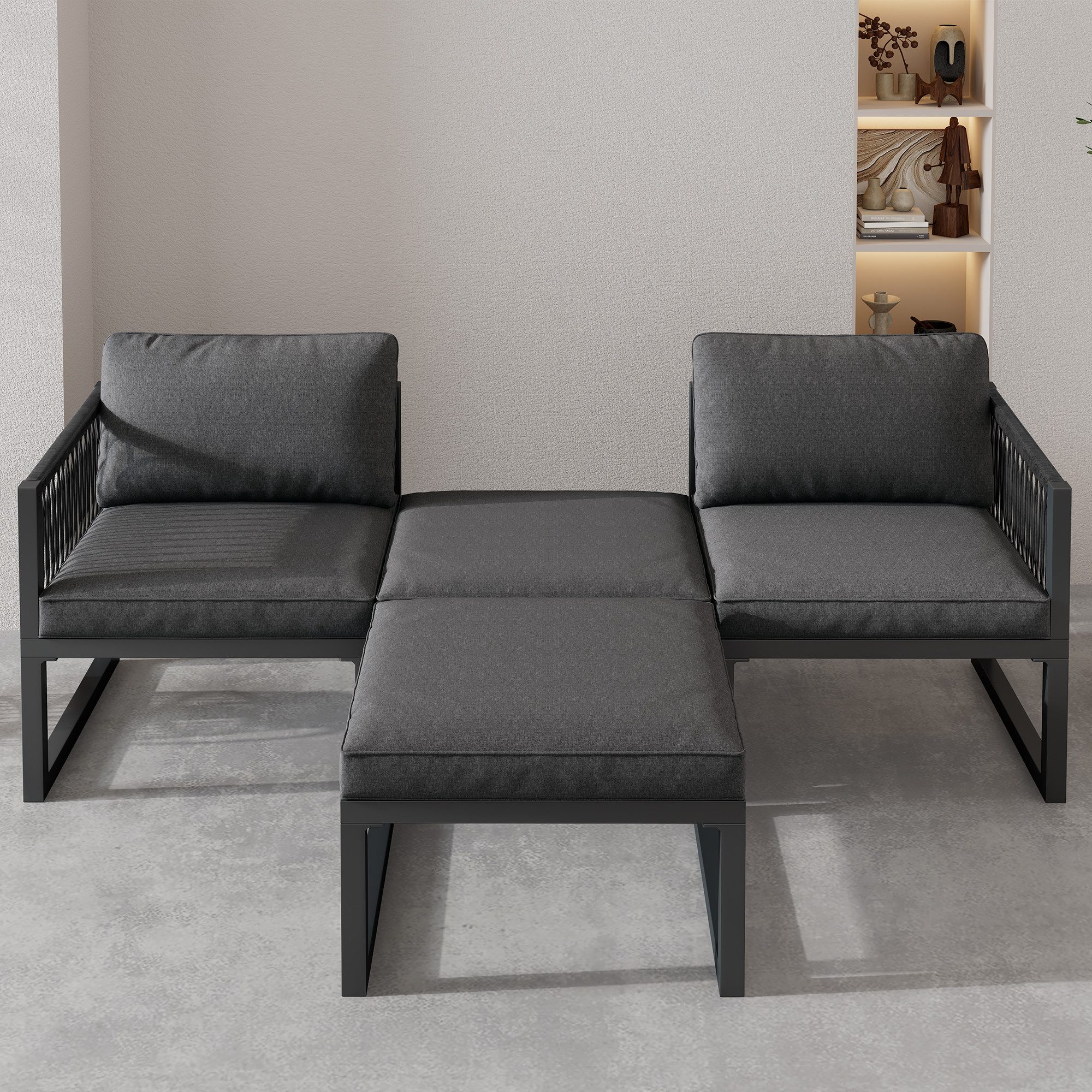 MODFU Gartenlounge-Set Garten-Sofagarnitur aus Aluminium, (verschiedene günstig online kaufen