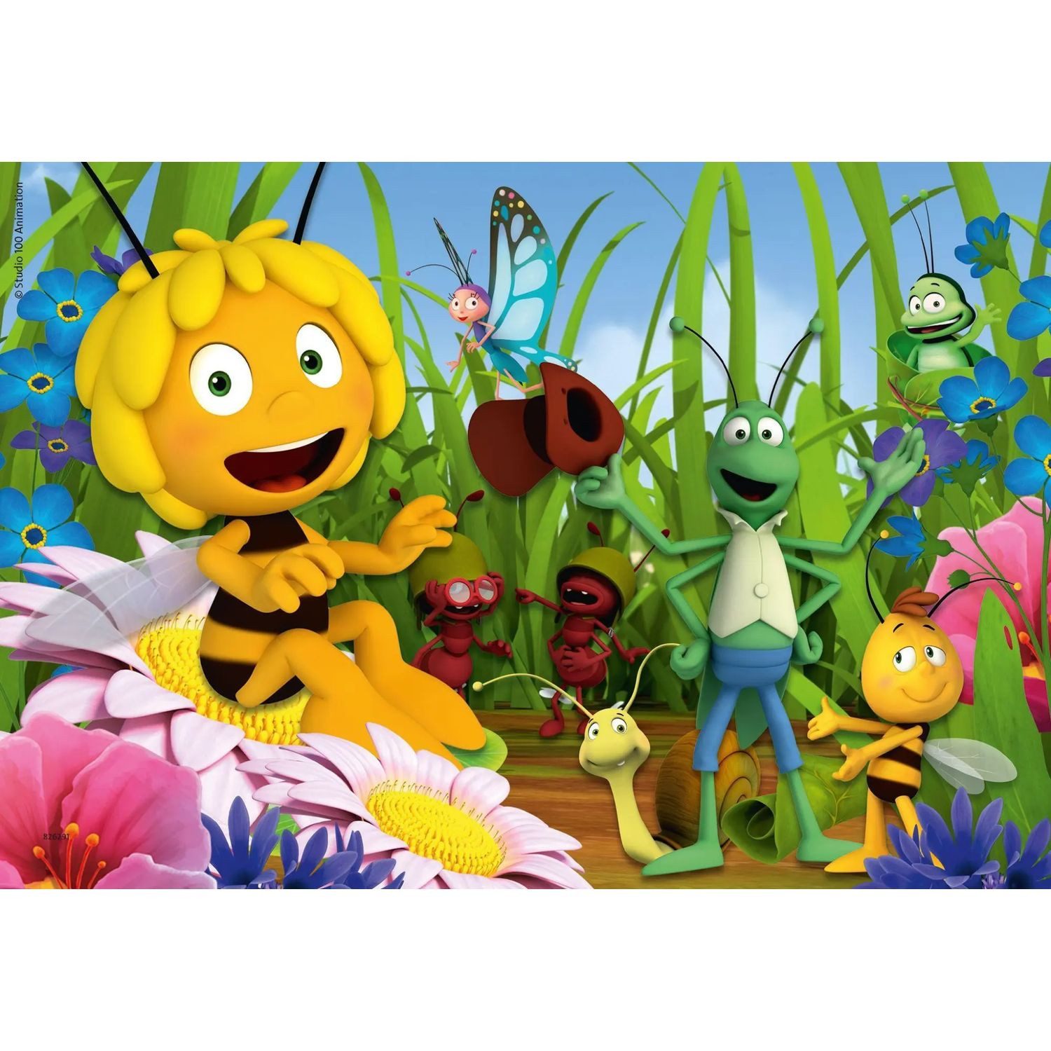 Ravensburger Puzzle Biene Maja auf der Blumenwiese 2 X 12 Teile, 12 Puzzleteile