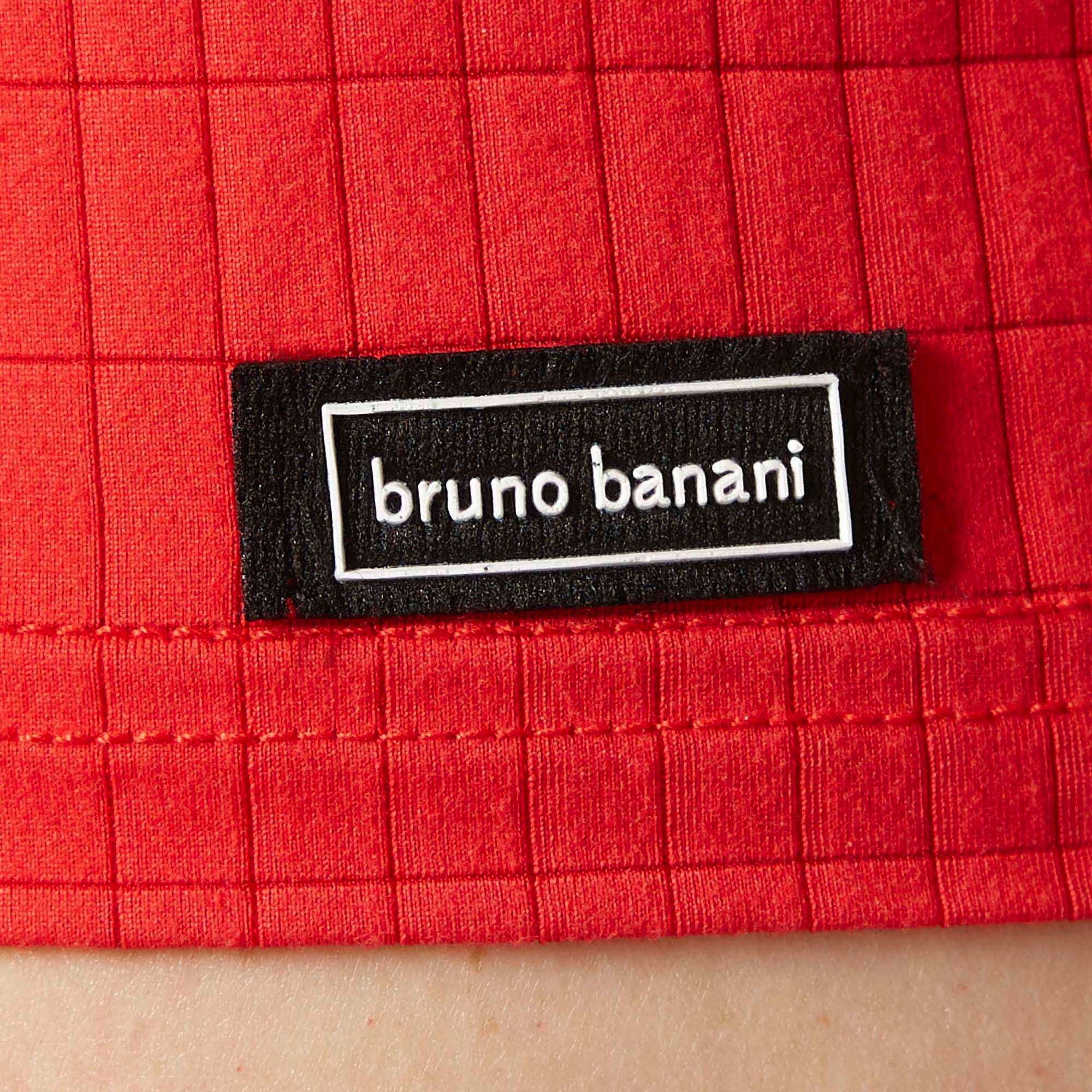 Bruno Banani V-Shirt CHECK LINE 2.0 Pique Optik, Kurzarm, V-Neck, Cotton-Mix – Bild 5 von 5