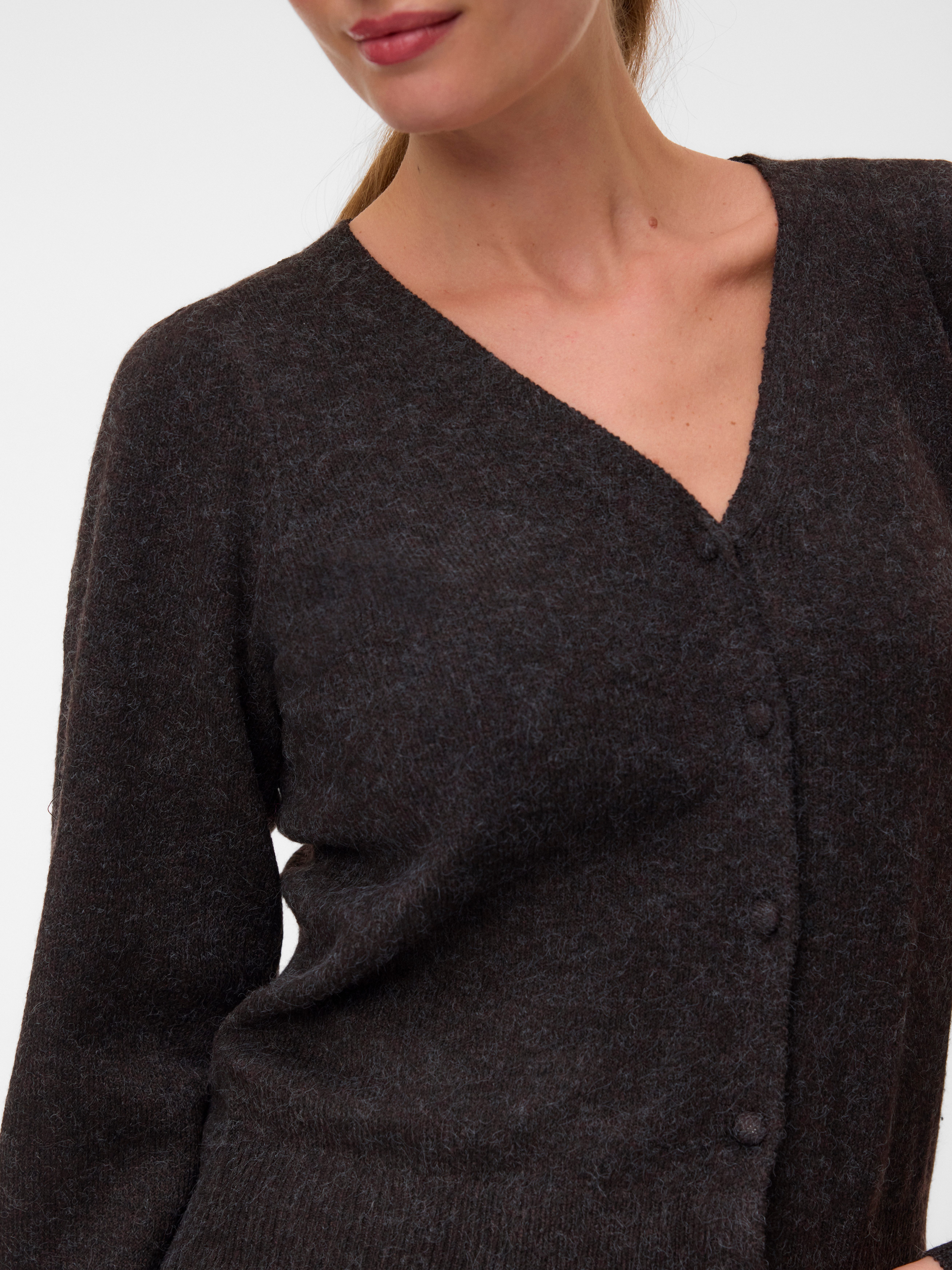 Vero Moda Strickjacke VMDOFFY LS V-NECK CARDIGAN NOOS Materialmix