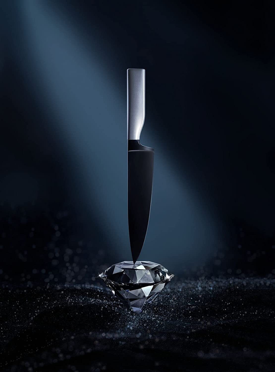 WMF Fleischmesser Ultimate Black Fleischmesser, 20 cm, perfekte Balance, ergonomischer Griff, sicherer Fingerschutz