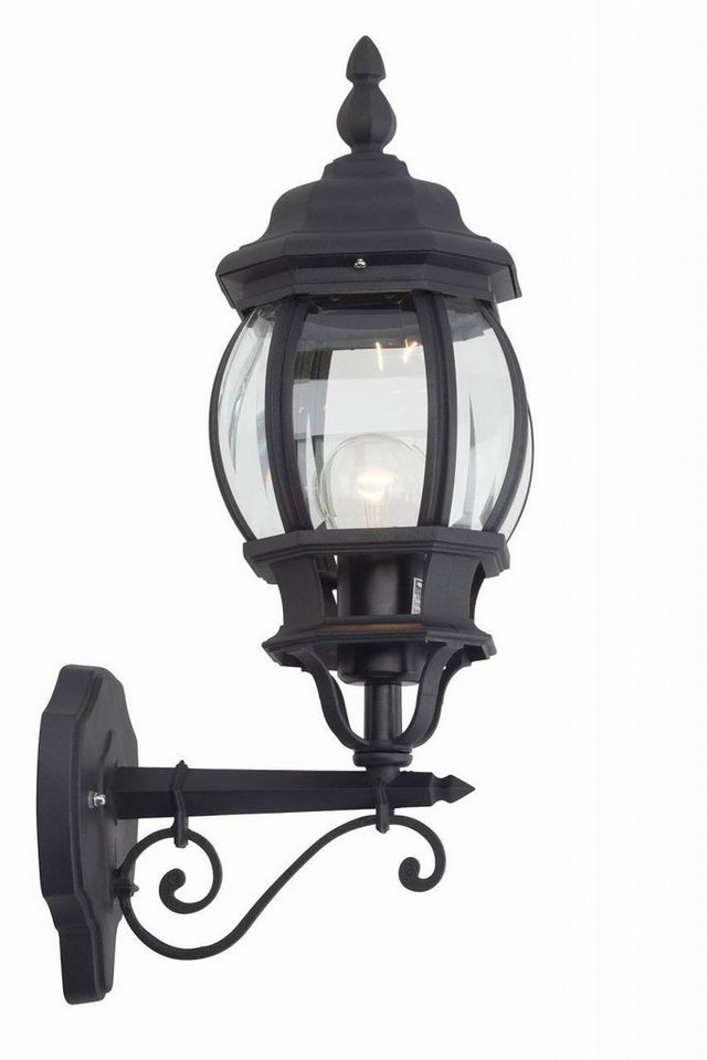 Brilliant LED Außen-Wandleuchte Istria, Lampe Istria Außenwandleuchte  stehend schwarz 1x A60, E27, 60W, geei, Abmessungen: 50 x 25 x 16cm