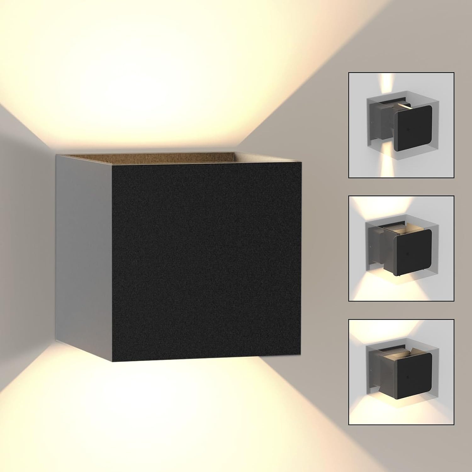 ZMH LED Wandleuchte Aussen - Up Down Außenwandleuchten Schwarz 5W Treppenha günstig online kaufen
