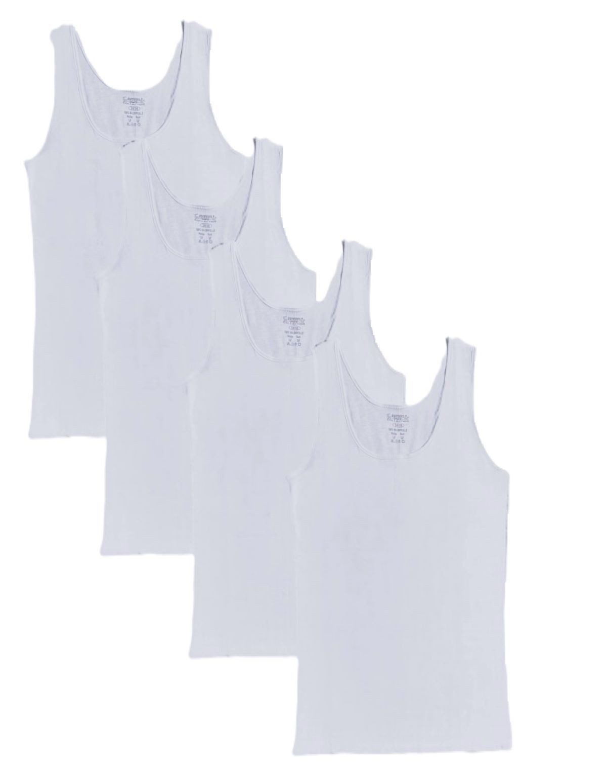 Toker Collection® Achselhemd Damen Unterhemd mit Satinkante (4 Stück) reine Baumwolle mit Satinkante