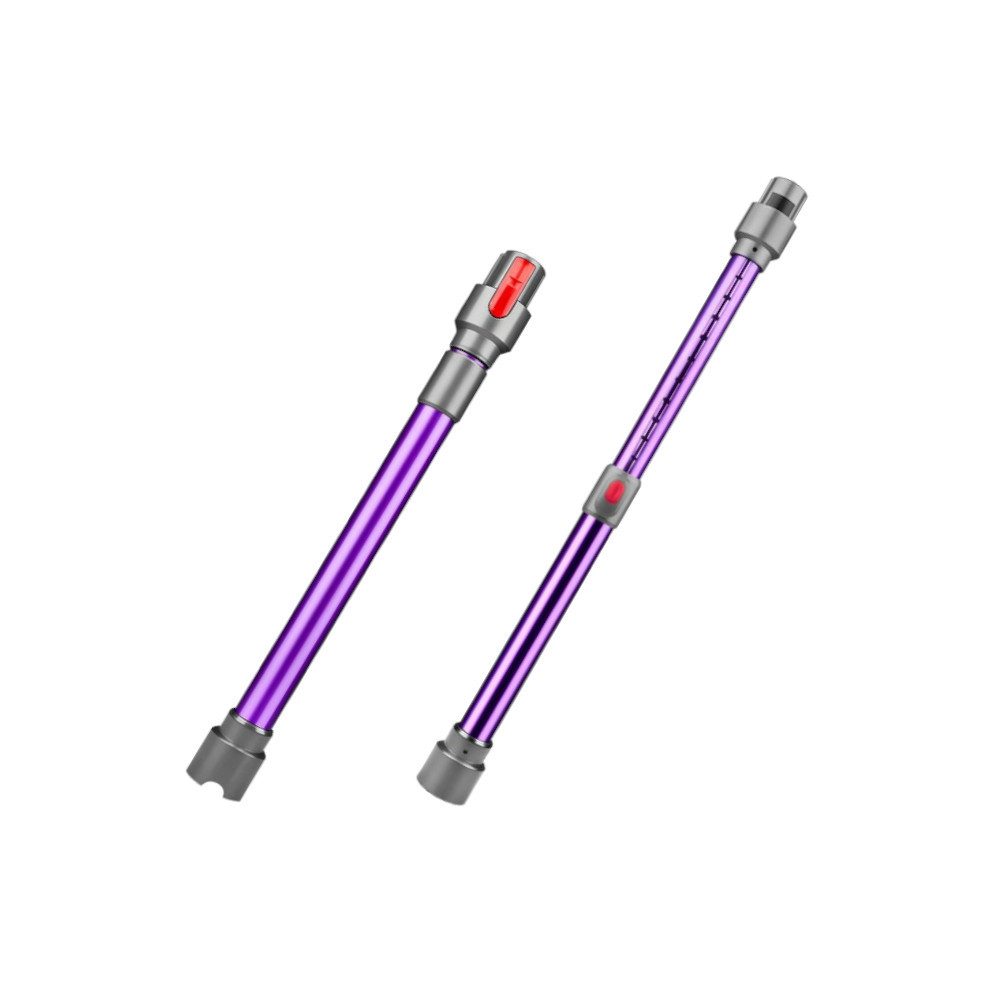 Trade-Shop Teleskoprohr Saugrohr passend für Dyson V7, V8, V10, V11, V15 Detect, SV10, Zubehör für Akku-Staubsauger, ausziehbar: 48cm auf 70cm Länge / mit Steckmechanismus / Farbe: Lila