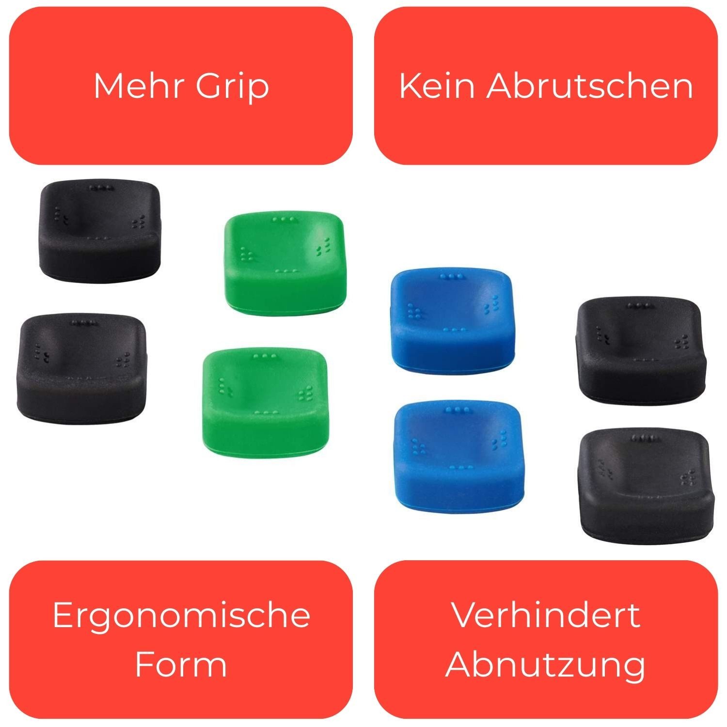 Hama 8in1 Set Control-Stick Thumb-Stick Controller Controller (Set, Controlleraufsätze für Sony PS5 PS4 Microsoft Xbox Series S X Xbox One)