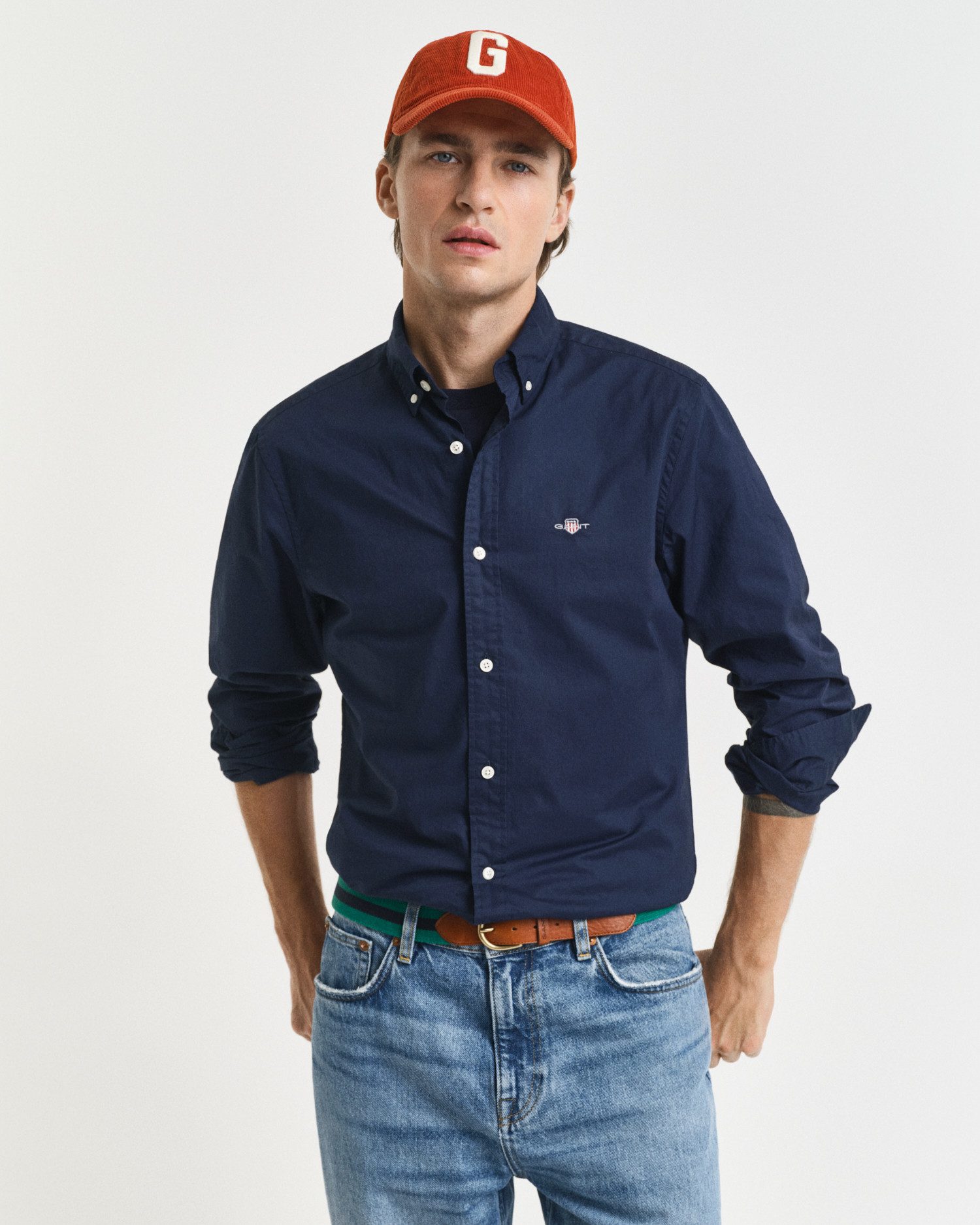 Gant Langarmhemd Slim Fit Popeline Hemd günstig online kaufen