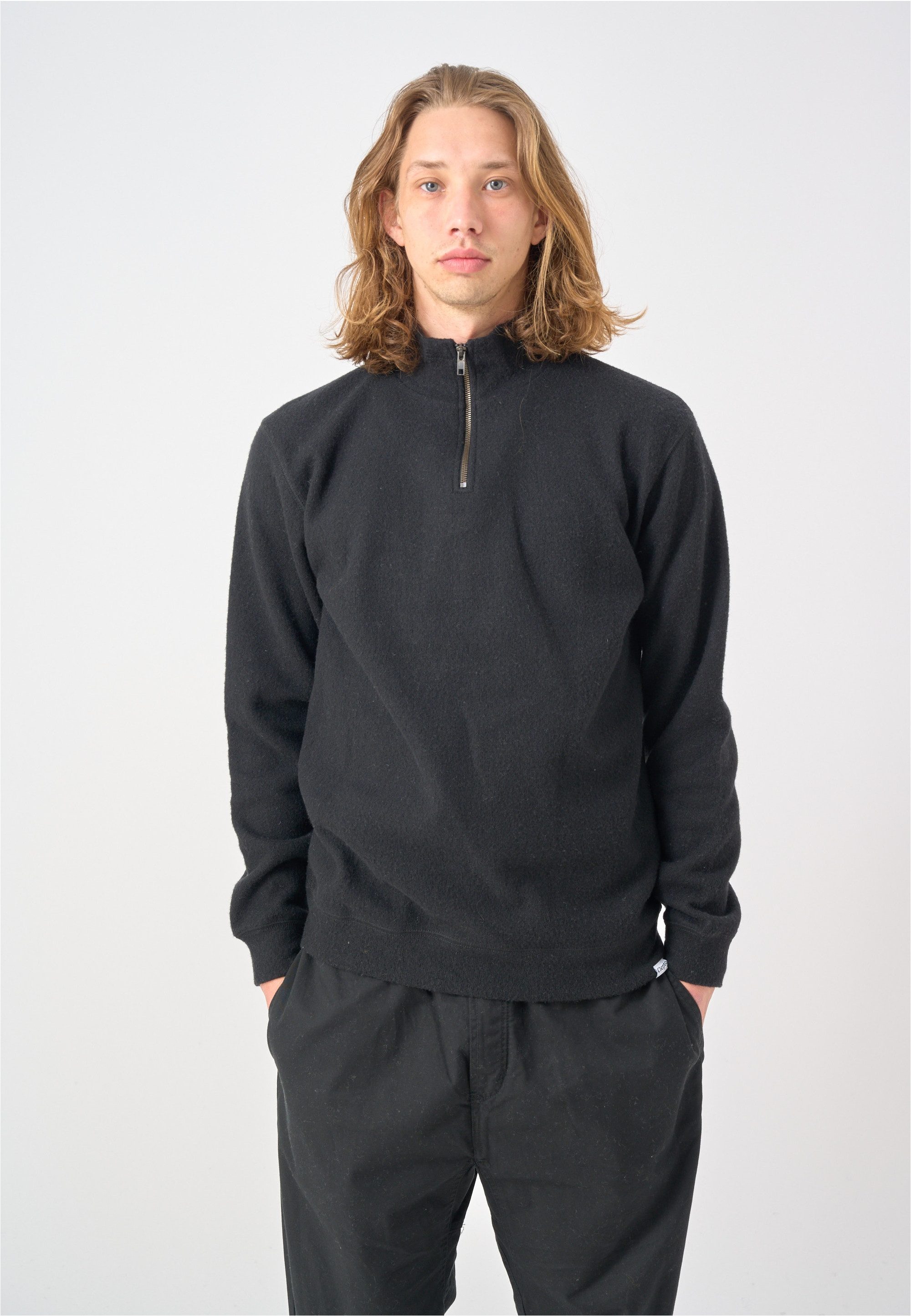 Cleptomanicx Strickpullover Noitch mit gebondeter Jersey-Innenseite