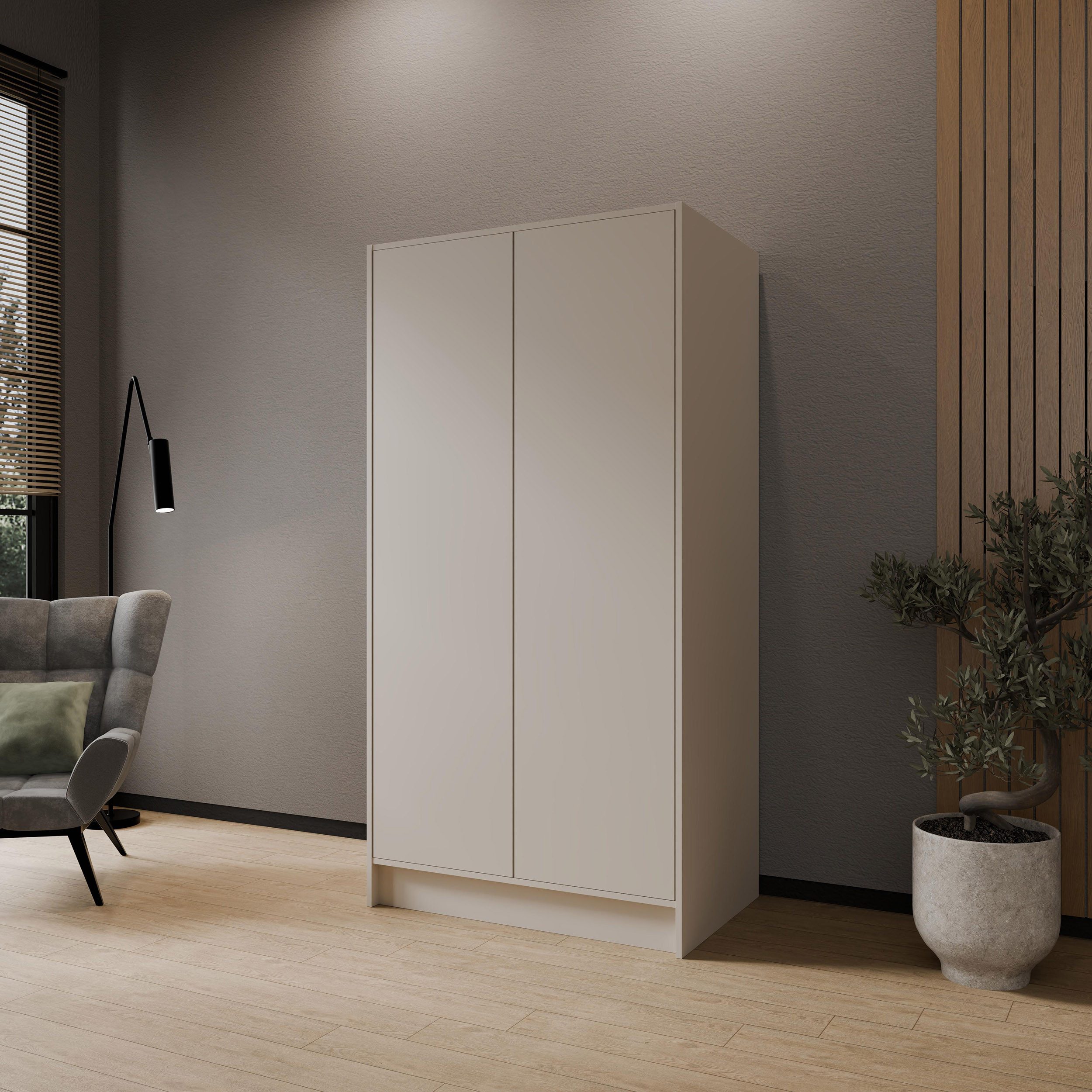 Beautysofa Kleiderschrank Gava moderne Schlichtheit und funktionale Eleganz (Schrank mit flexibel konfigurierbar, TIP-ON Öffnungssystem) Breiten zur Auswahl: 100 cm, 150 cm oder 200 cm