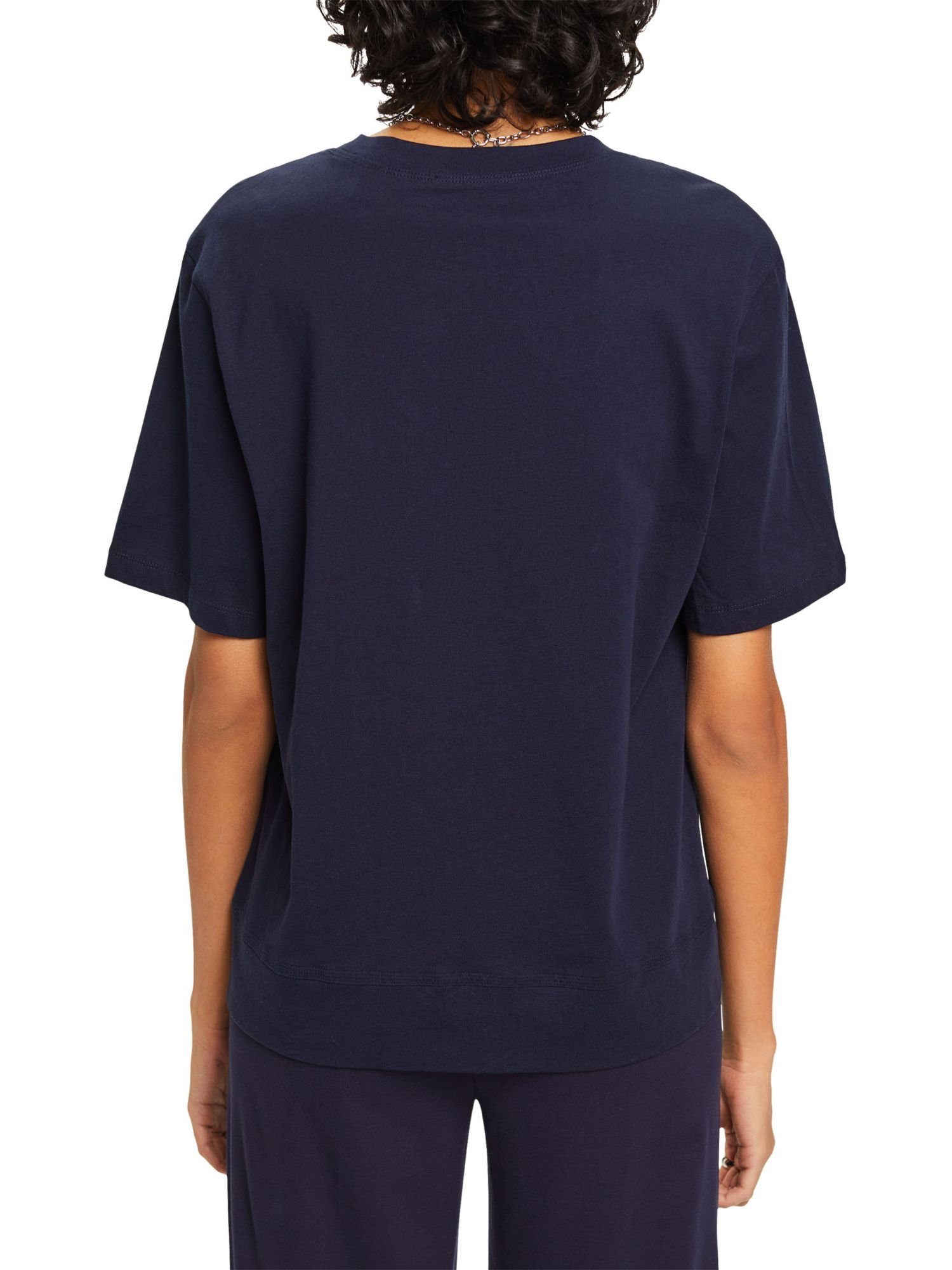 NAVY Blumen-Print Esprit mit T-Shirt T-Shirt (1-tlg)