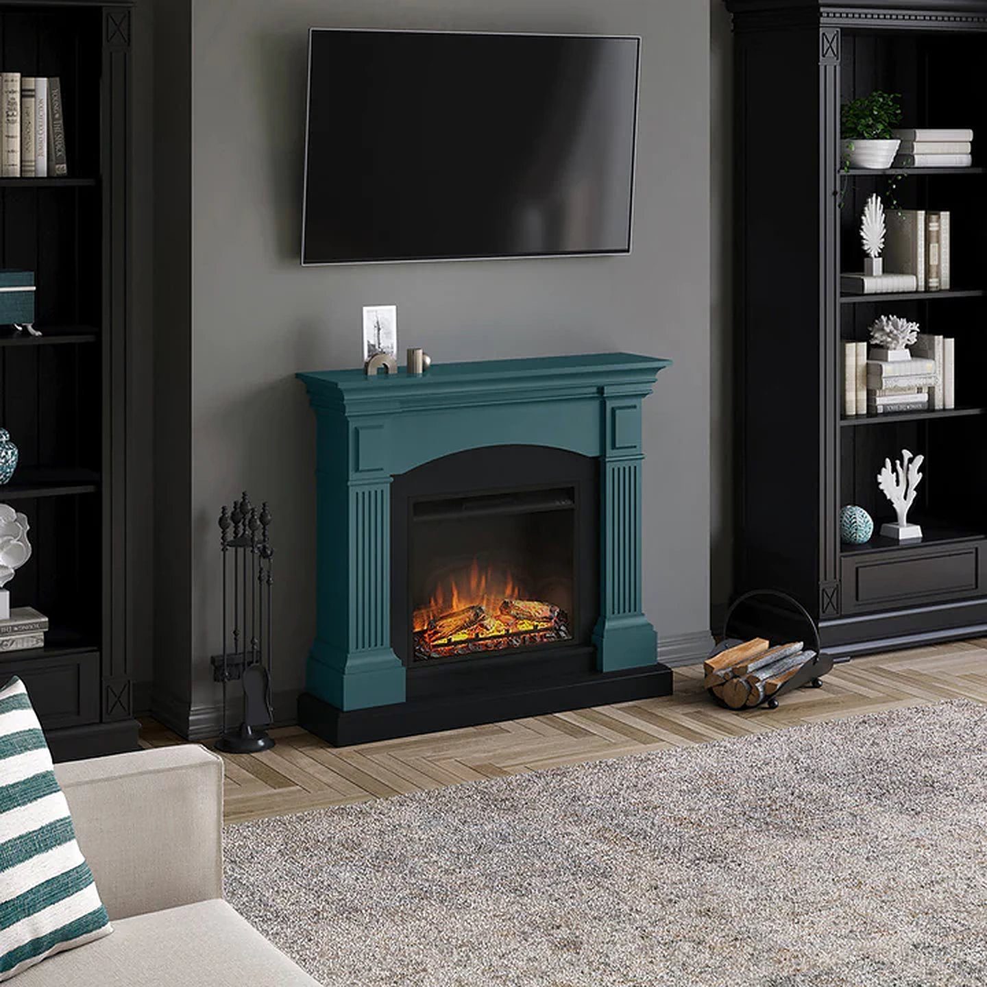 TAGU Elektrokamin TAGU Magna Elektrokamin leichtes Türkis, 23 Zoll Powerflame