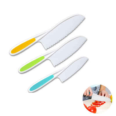 Lubgitsr Kinderkochmesser Kindermesser 3 -teiliges,Kochmesser Küchenmesser Set zum Schneiden