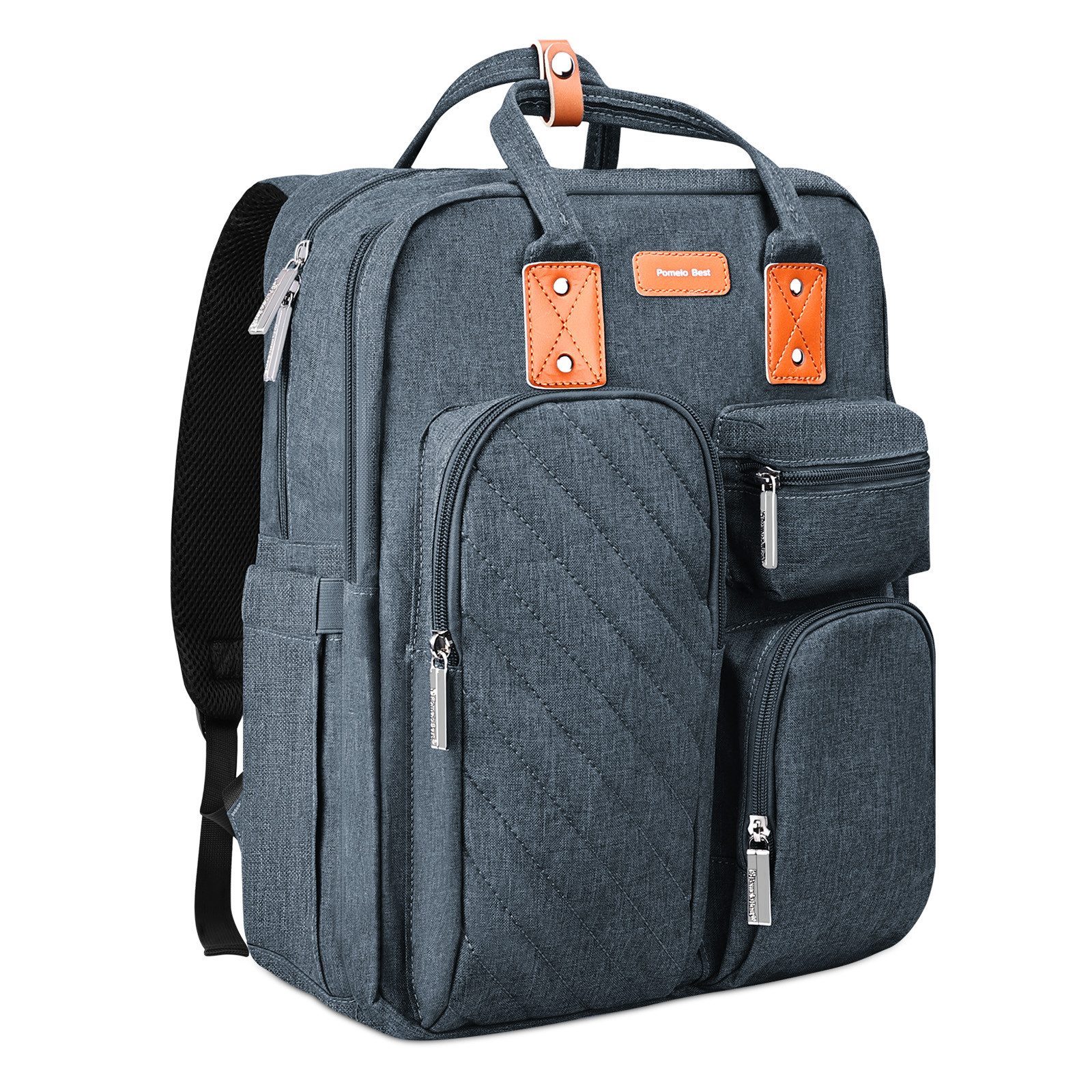 OKWISH Wickelrucksack Wickeltasche Rucksack Baby Multifunktions-Babytaschen Wärmeisolierte (Windeln Babyflasche Milchfläsche Rucksack Tasche mit Flaschenhalter, Multifunktional, Babytasche, für Mama und Papa unterwegs, mit Laptopfach), mit tragbarer mobiler Wickelauflage Schnullerhalter Kinderwagengurte