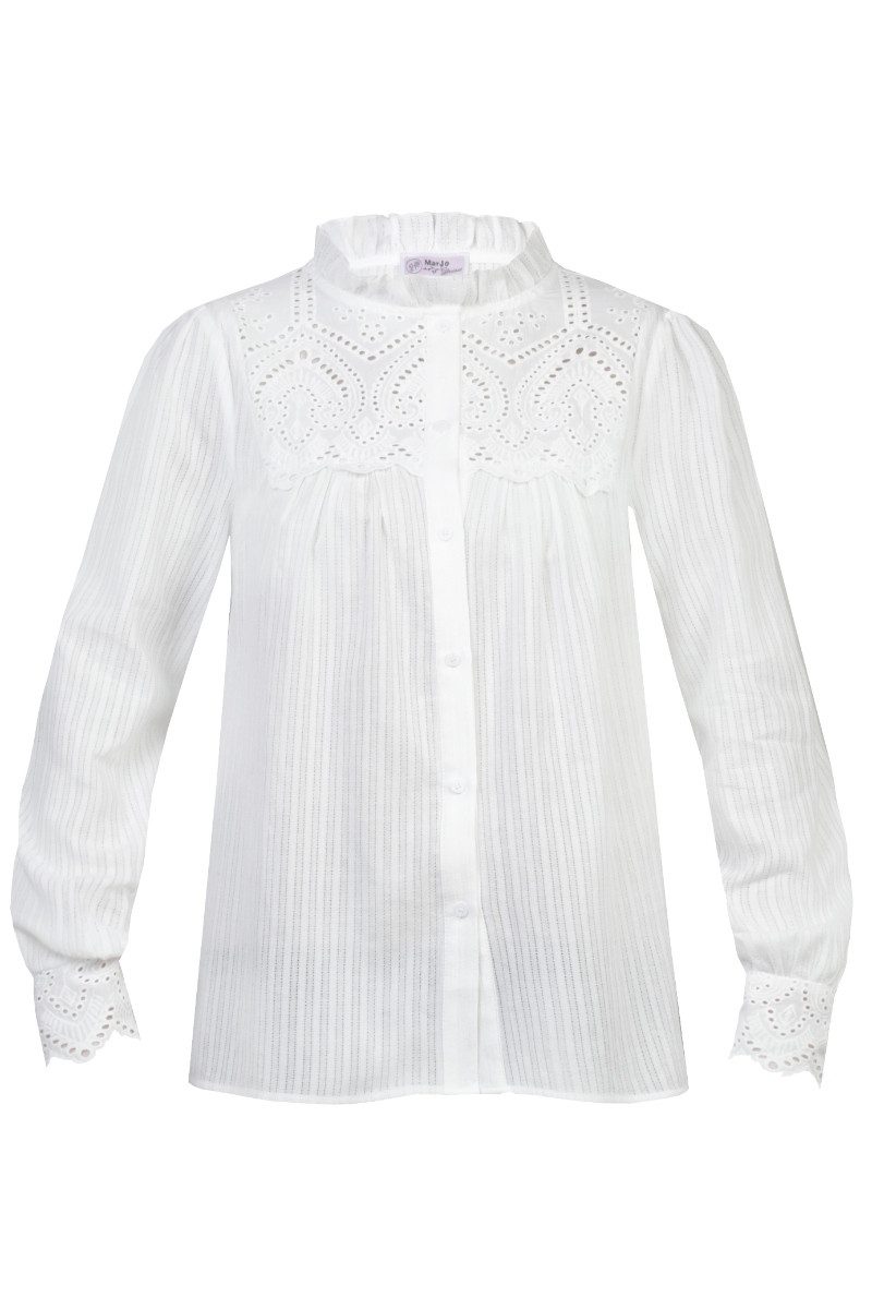 MarJo Trachtenbluse Trachtenbluse - KLARA-MALIKA - offweiß