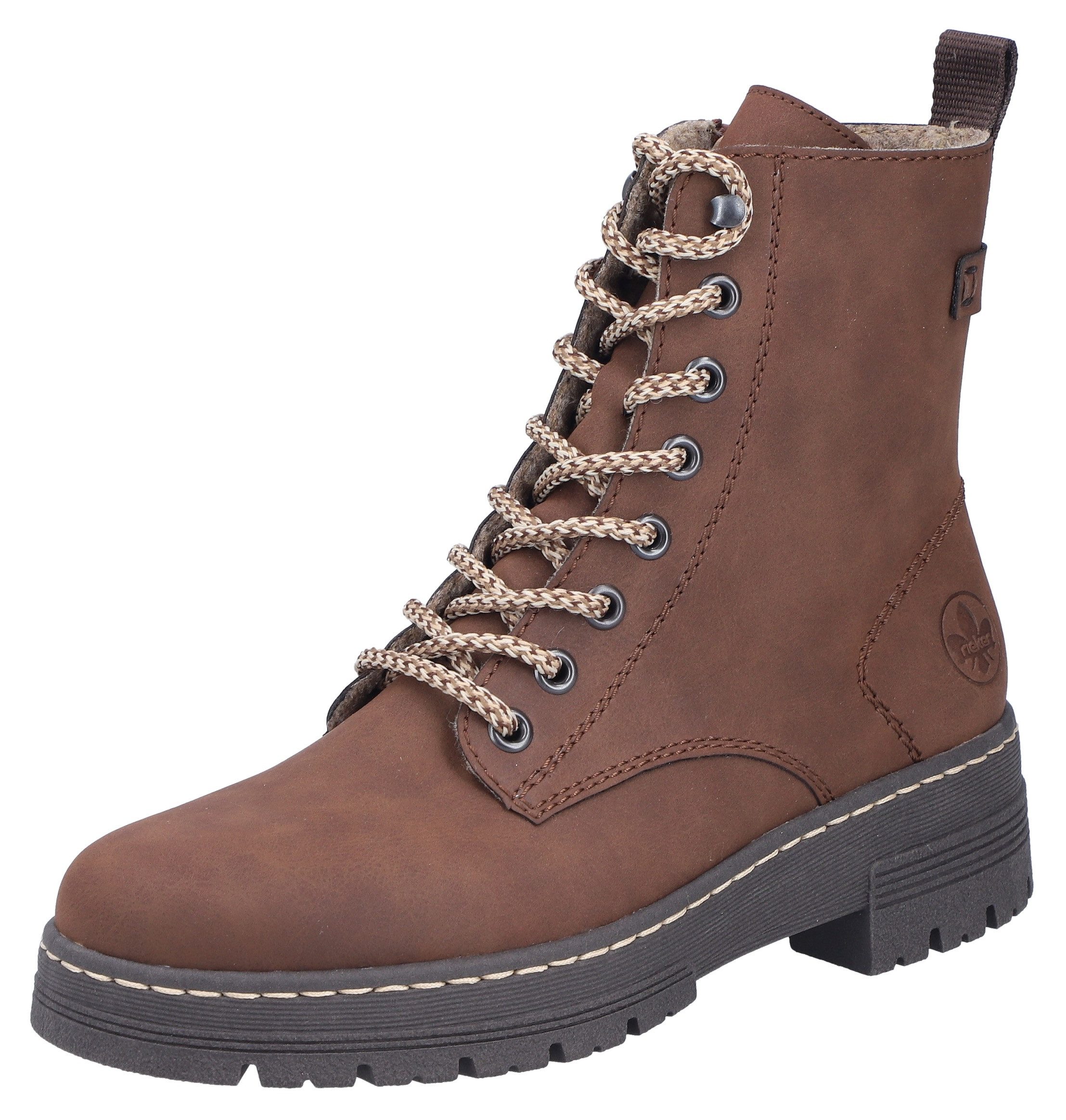Rieker Schnürstiefelette Schnürboots, Plateauboots, Profilsohle, mit günstig online kaufen
