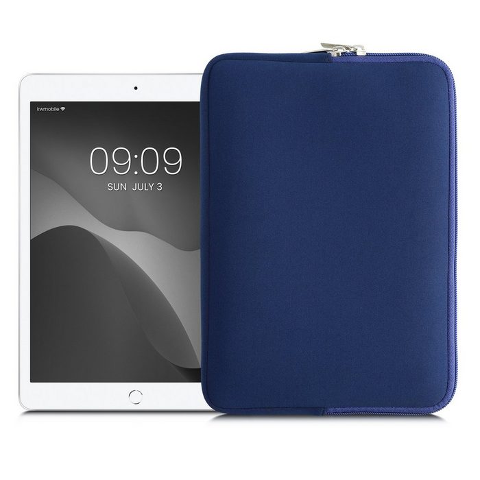 kwmobile Tablet-Hülle Tablet Hülle für 9 7"-11" Tablet Universal Neopren Tasche Cover Case - Schutzhülle Sleeve in Dunkelblau