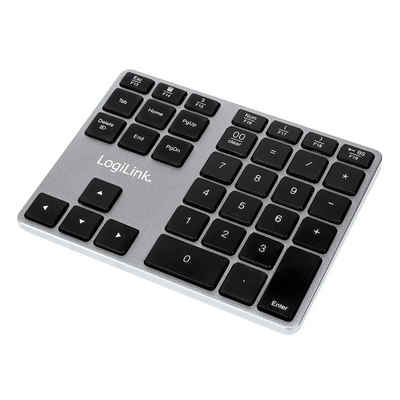 LogiLink Keypad ID0187 Tastatur (Bluetooth, 35 Tasten, Ziffernblock, Nummernblock, kabellos)
