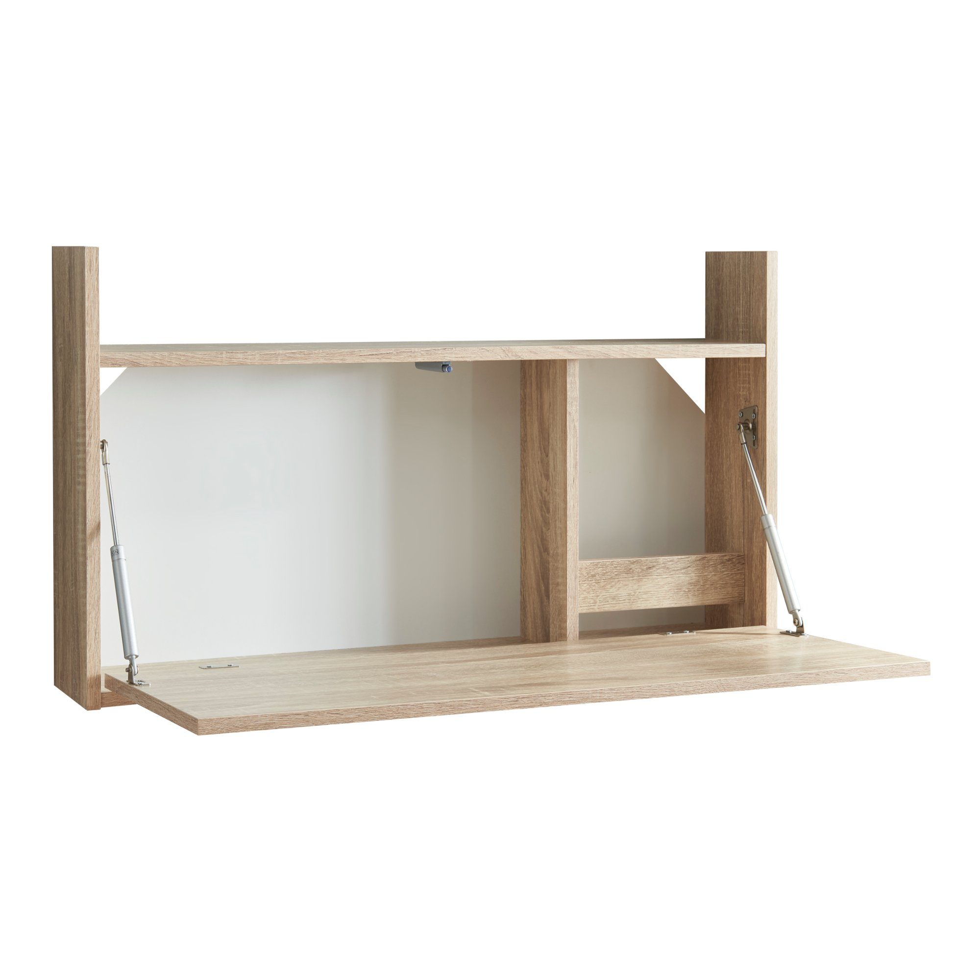 en.casa Klapptisch, »Rautalampi« mit 2 Fächern 83x48x14,5 cm Eiche-Optik