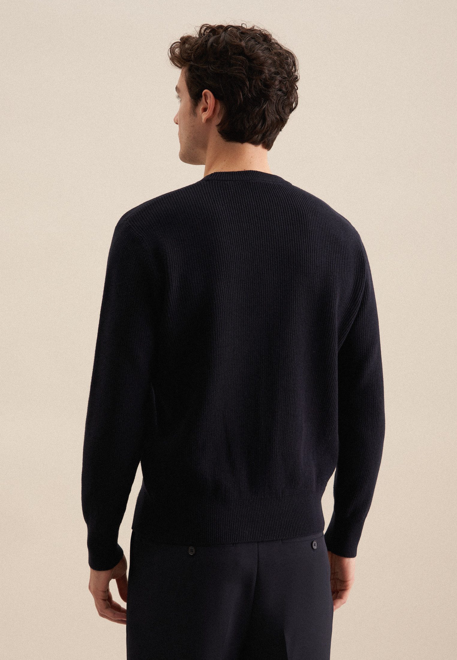 seidensticker Strickpullover Rundhals Uni günstig online kaufen