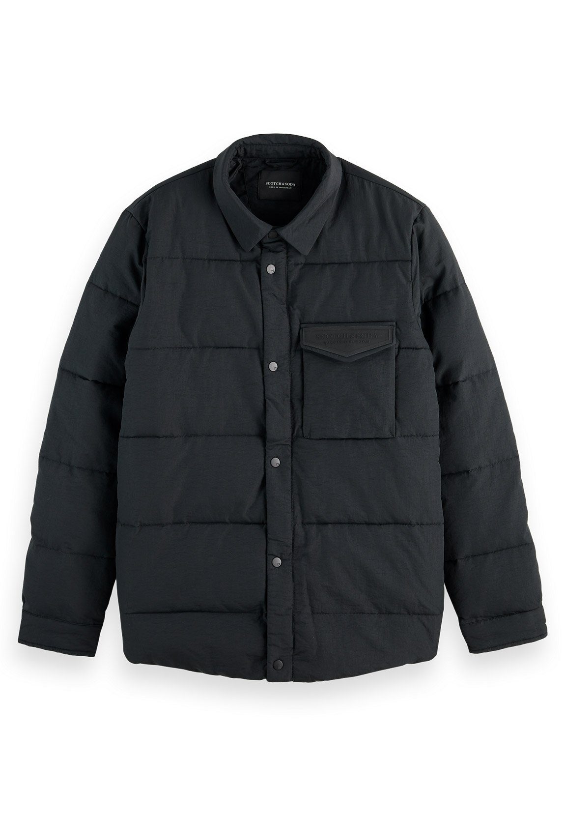 Steppjacke Scotch & Soda Herren Jacke SHIRT-JACKET 163254 Black Schwarz