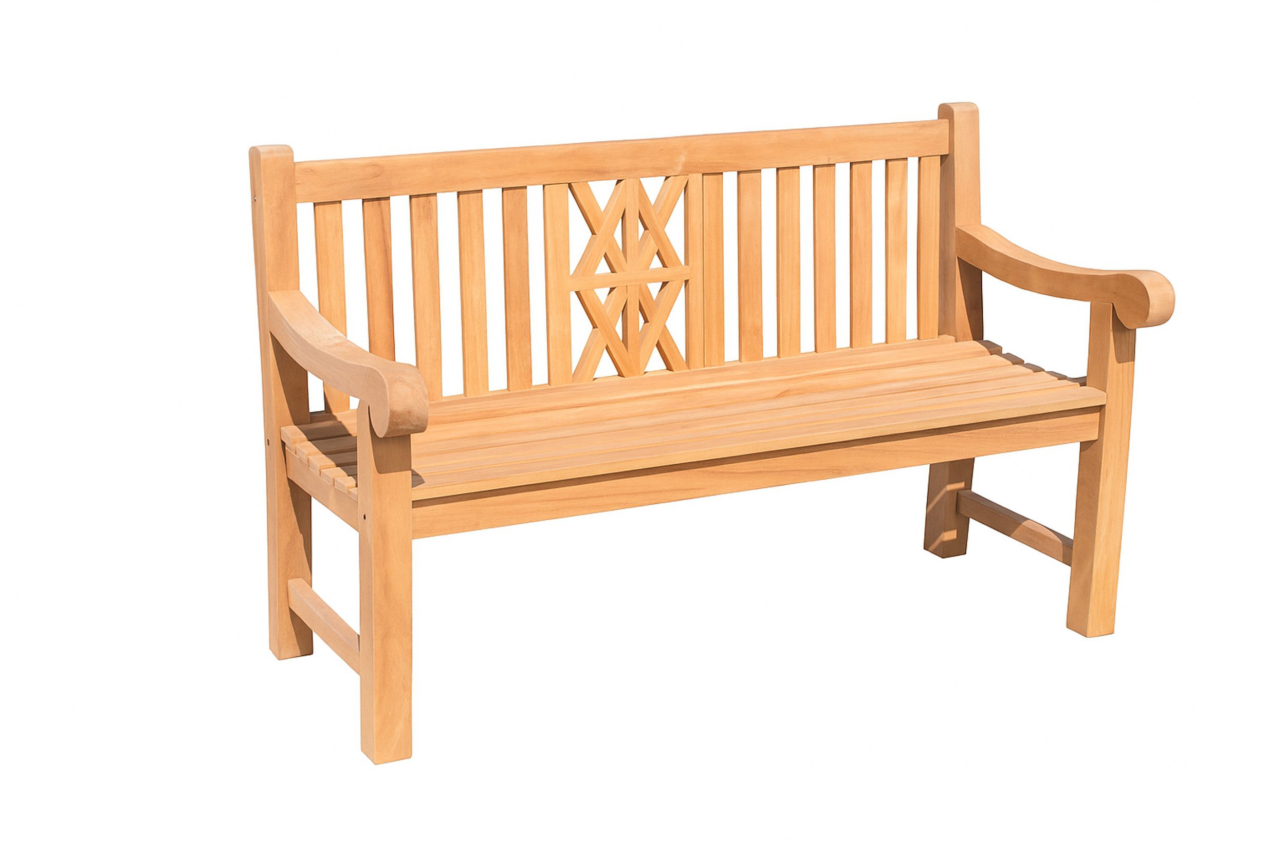 TPFGarden Gartenbank Florence-XL, Teak-Holz Garten Bank Sitzbank massiv Teakbank edel Breite 180cm