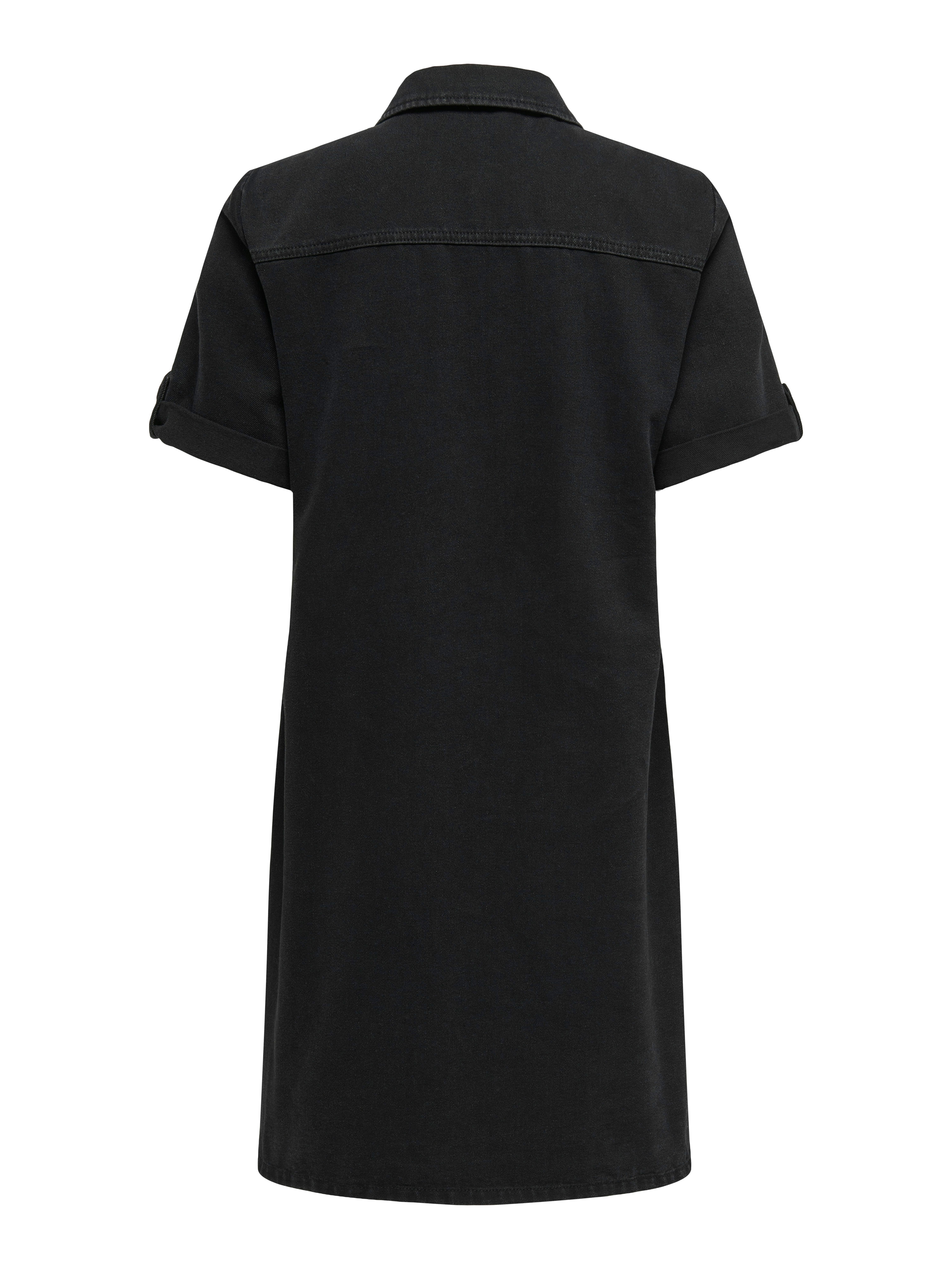 ONLY Jeanskleid ONLLISA – Denimkleid mit Knopfleiste und Brusttaschen Baumwollmischung