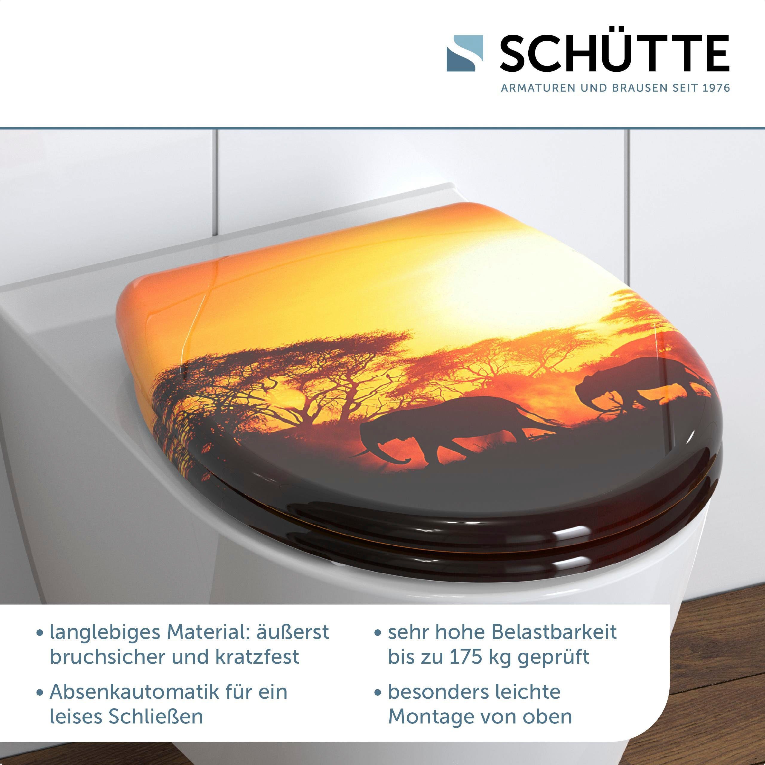 Schütte WC-Sitz Africa, Duroplast, mit Absenkautomatik und Schnellverschlus günstig online kaufen