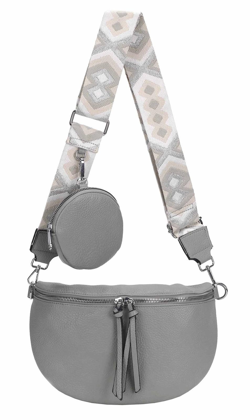 ITALYSHOP24 Bauchtasche Damen Gürteltasche Brusttasche CrossBody, Schultertasche, CrossOver, Umhängetasche, Hüfttasche