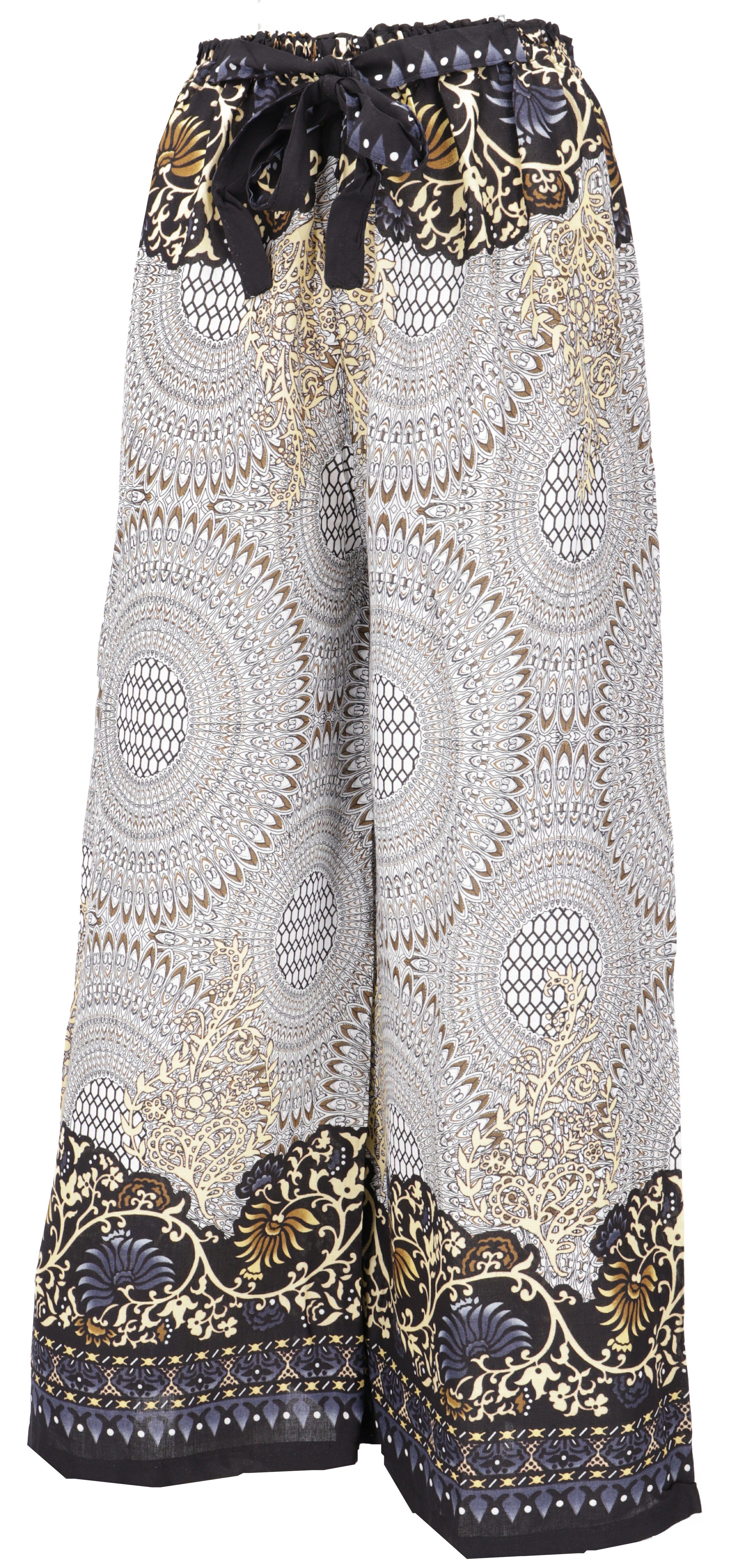 Guru-Shop Relaxhose Palazzohose, Schlaghose, Boho Sommerhose,.. alternative Bekleidung
