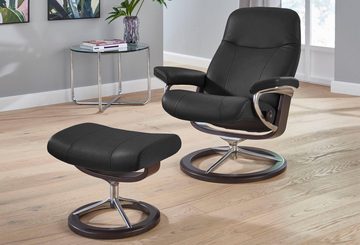 Stressless® Relaxsessel Garda (Set, Relaxsessel mit Hocker), mit Hocker, mit Signature Base, Größe M, Gestell Wenge