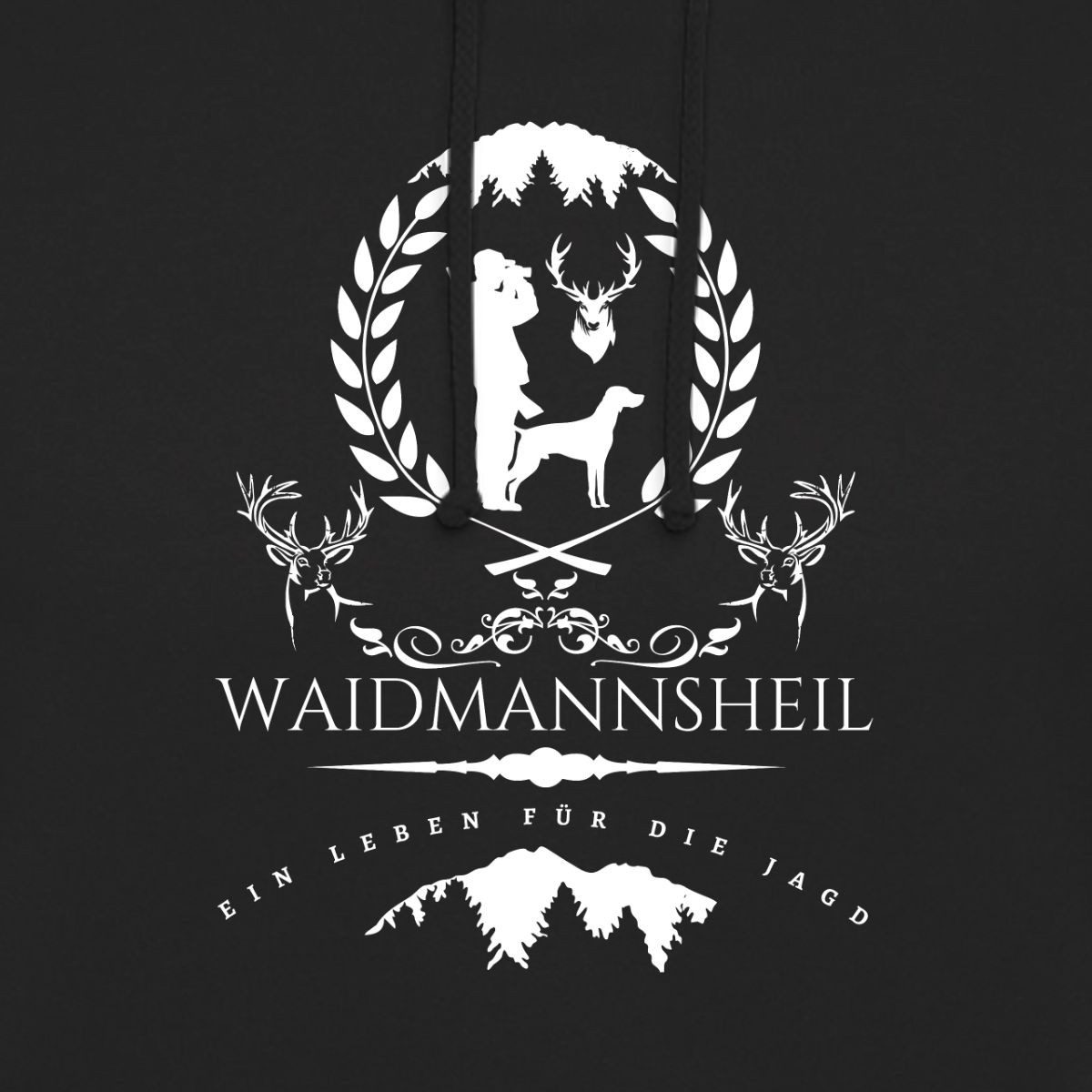 Spreadshirt Hoodie Waidmannsheil, Ein Leben für die Jagd Unisex Hoodie (1-tlg)