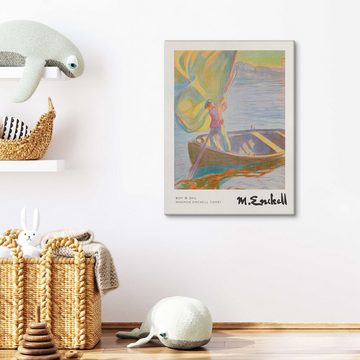 Posterlounge Leinwandbild Magnus Enckell, Boy & Sail, Kinderzimmer Maritim Kindermotive