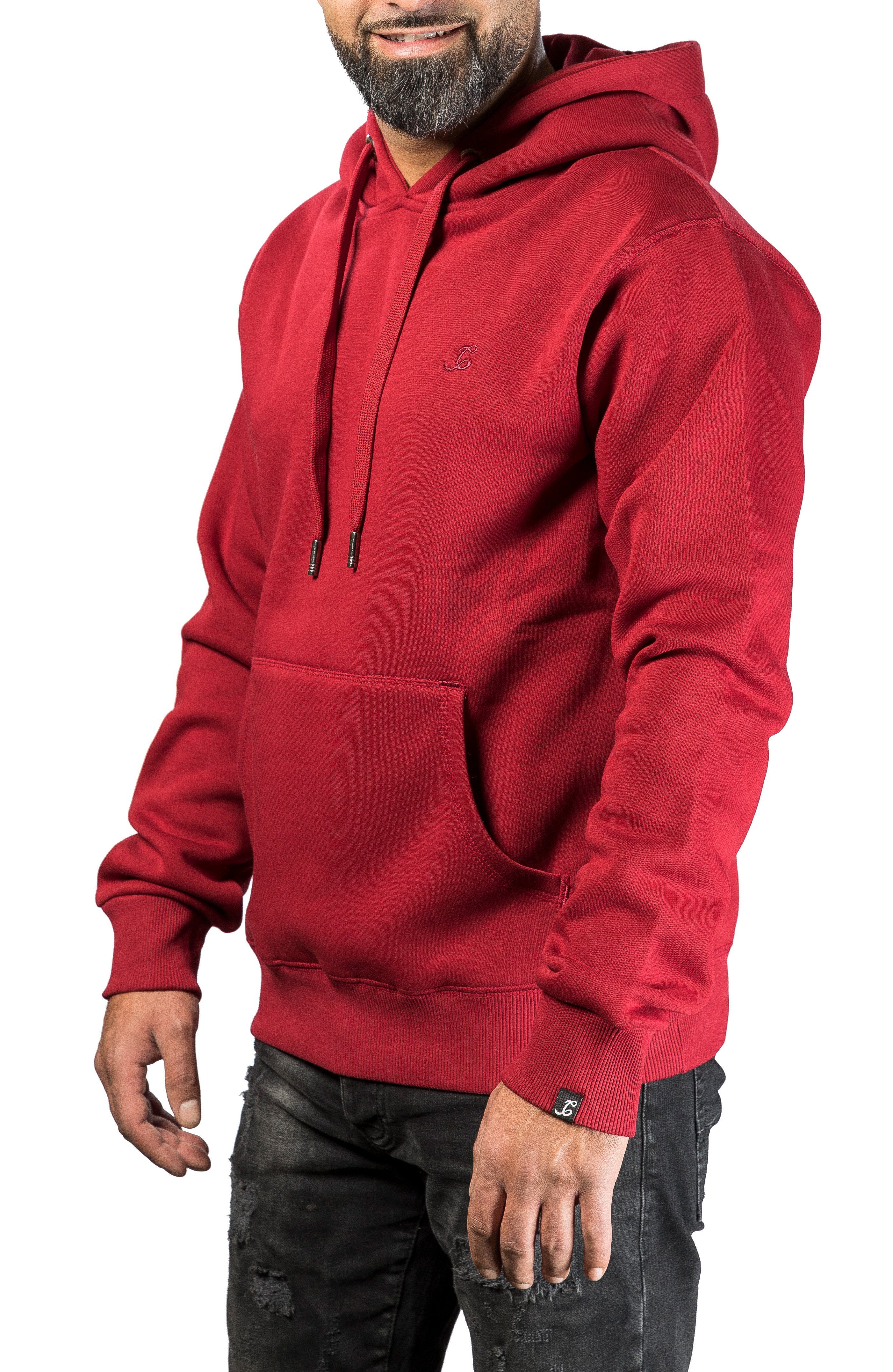 CURRON Hoodie CURRON Pullover Hoodie Herren Sweatshirt mit Kapuze Bordeauxrot