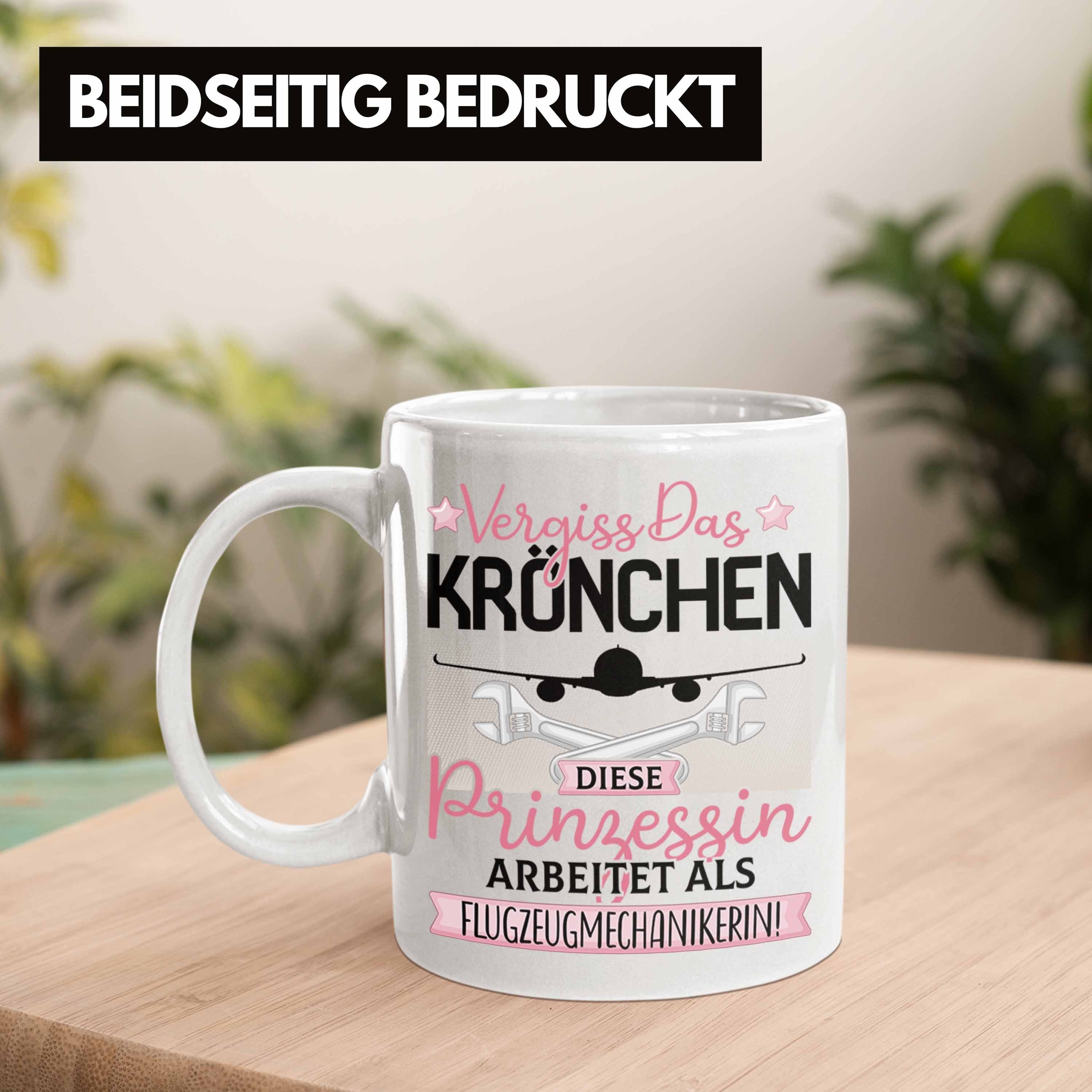 Flugzeugmechanikerin Tasse Das Weiss Spruch Kröchen Trendation Frauen Geschenk Tasse Vergiss